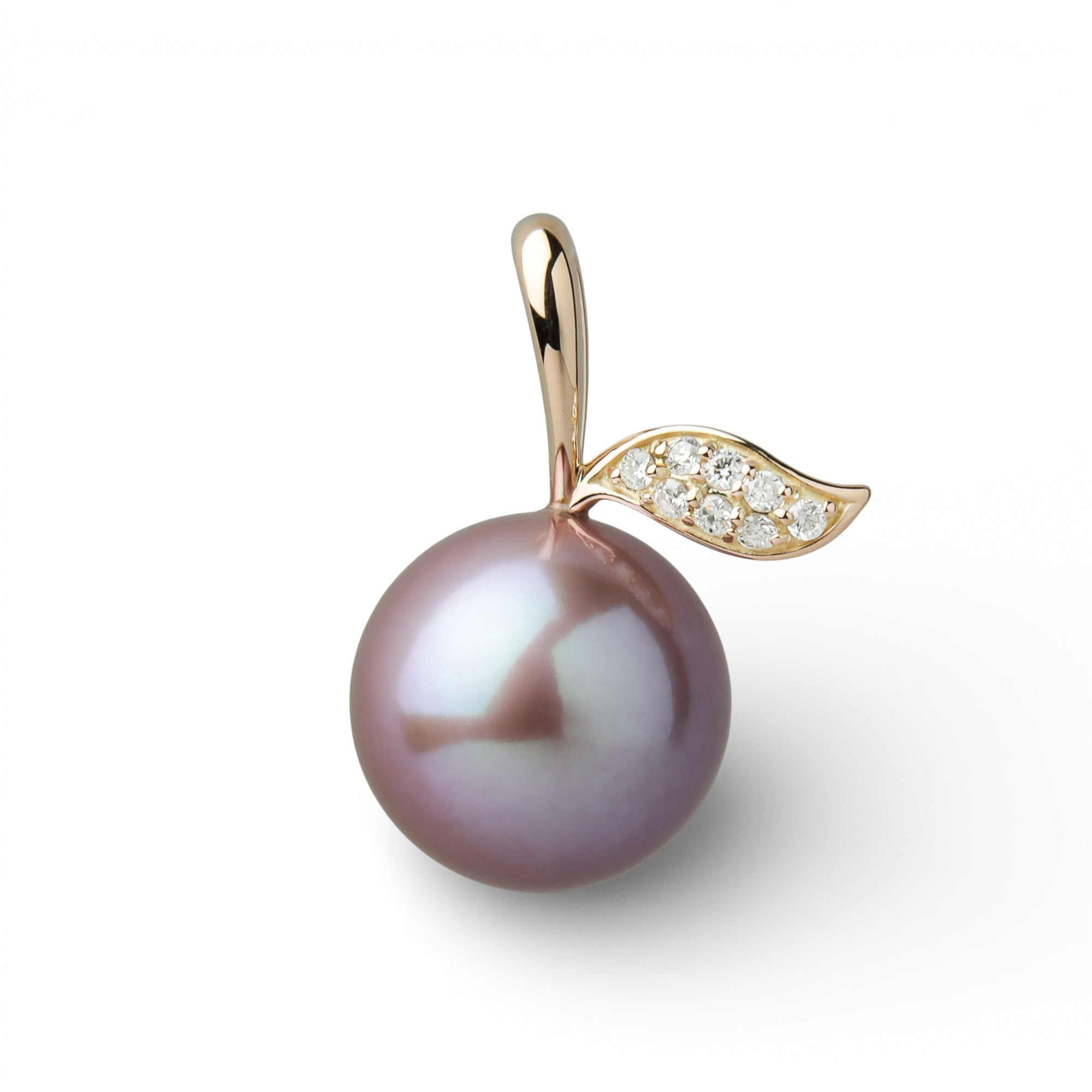 Plumberry Freshwater Pearl Pendant Top 11mmUP K18YG Apple