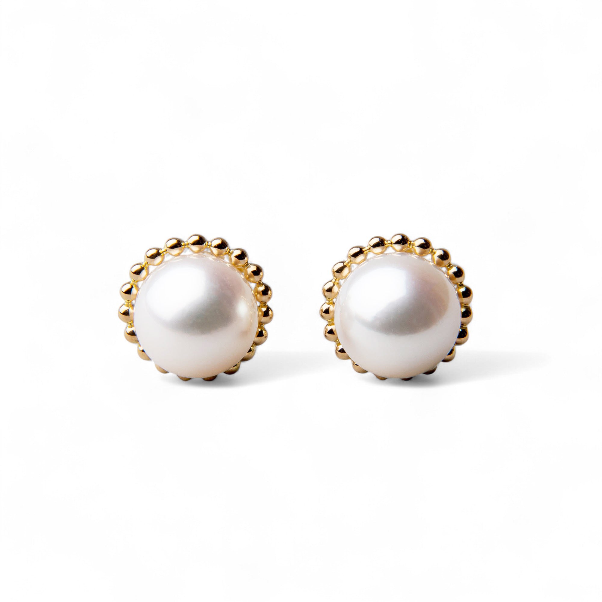 LUXE Akoya Pearl Earrings 9.0-9.5mm K18WG/K18YG