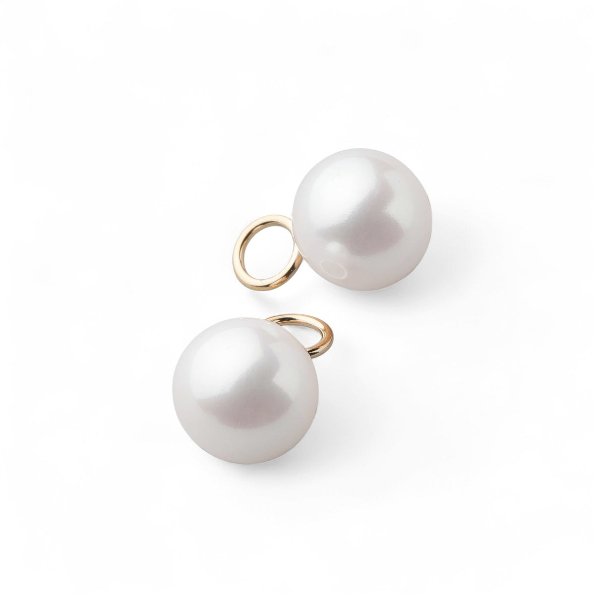 Bubble Freshwater Pearl Hoop Earrings 8mmUP K18YG