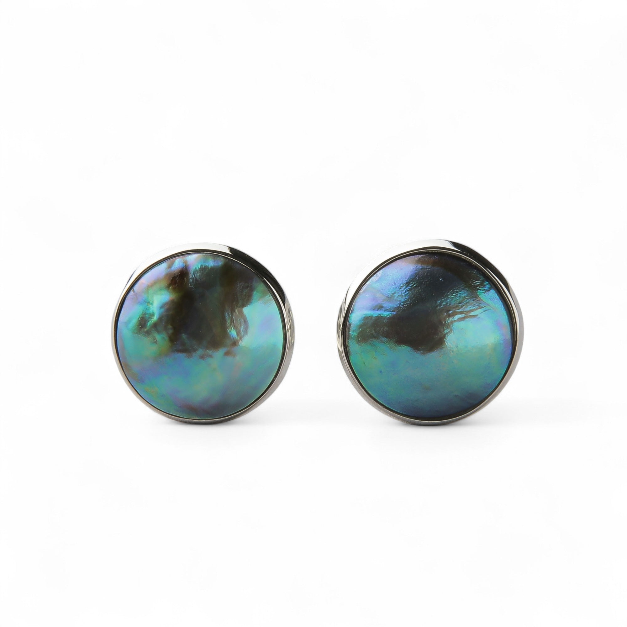 Abalone Pearl Earrings 9mmUP K18YG RhP