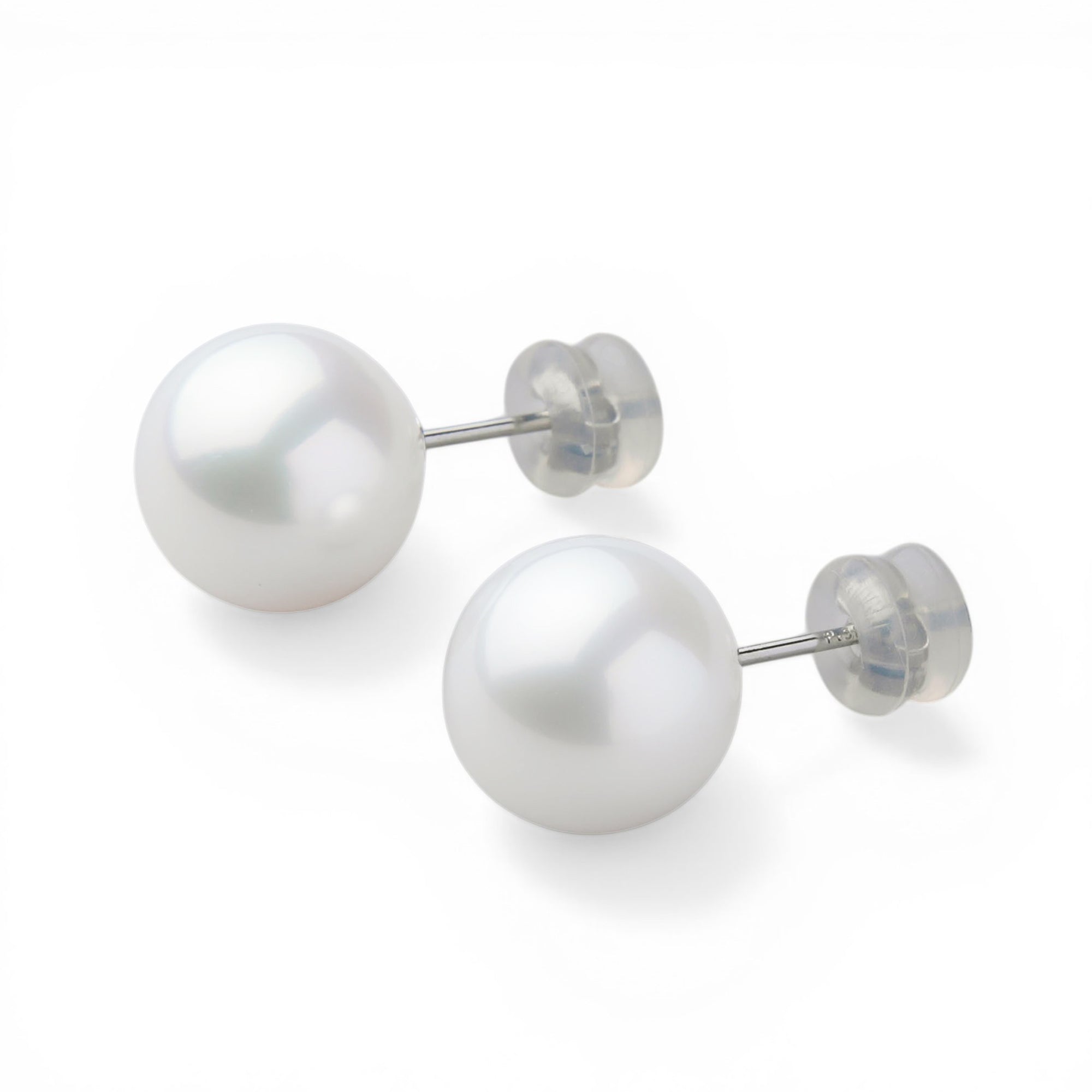 South Sea White Pearl Stud Earrings 12mmUP PT900 -Aurora Venus-