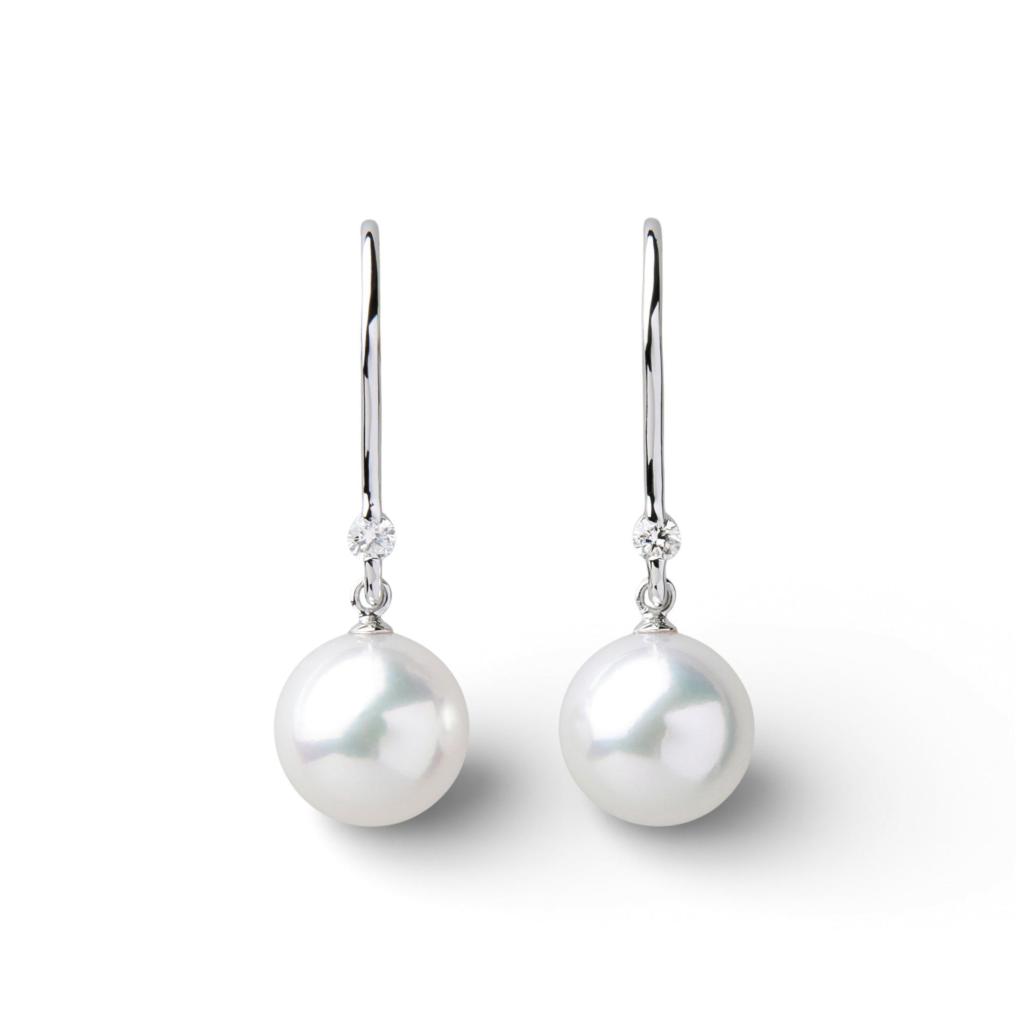 Aurora HANADAMA Akoya Pearl Hook Earrings 8.0–8.5mm PT900