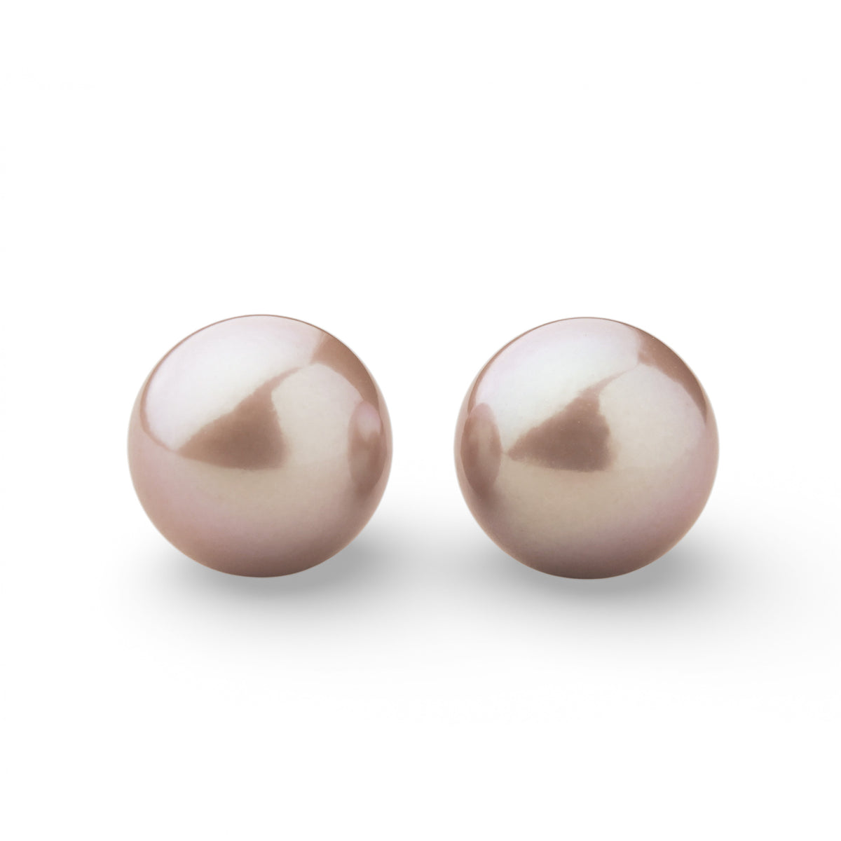 Mauvette Freshwater Cultured Pearl Stud Earrings 11mmUP PT900