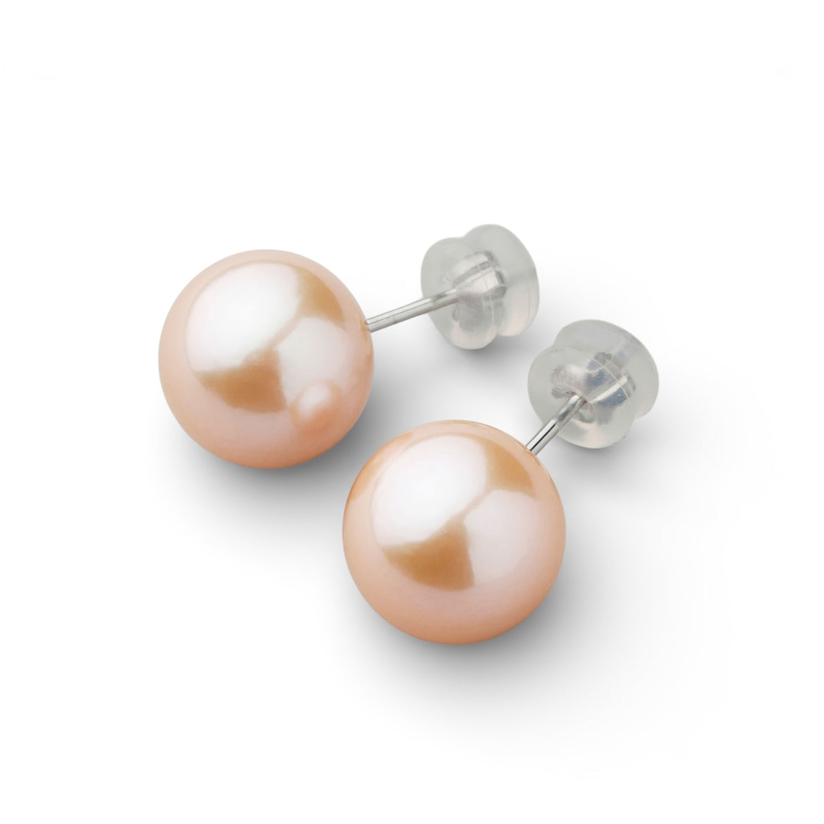 Mauvette Freshwater Cultured Pearl Stud Earrings 11mmUP PT900