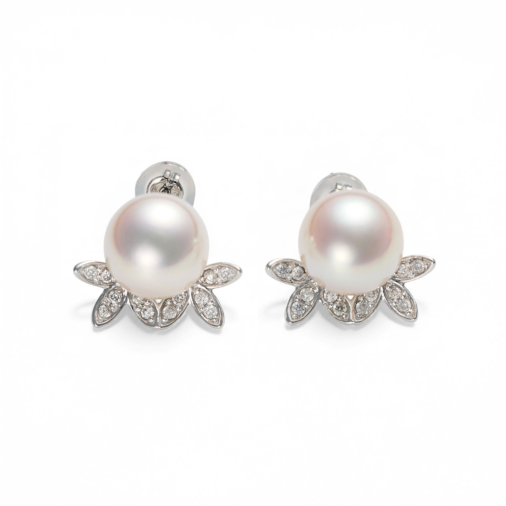 Pearl Diamond Earrings PT900