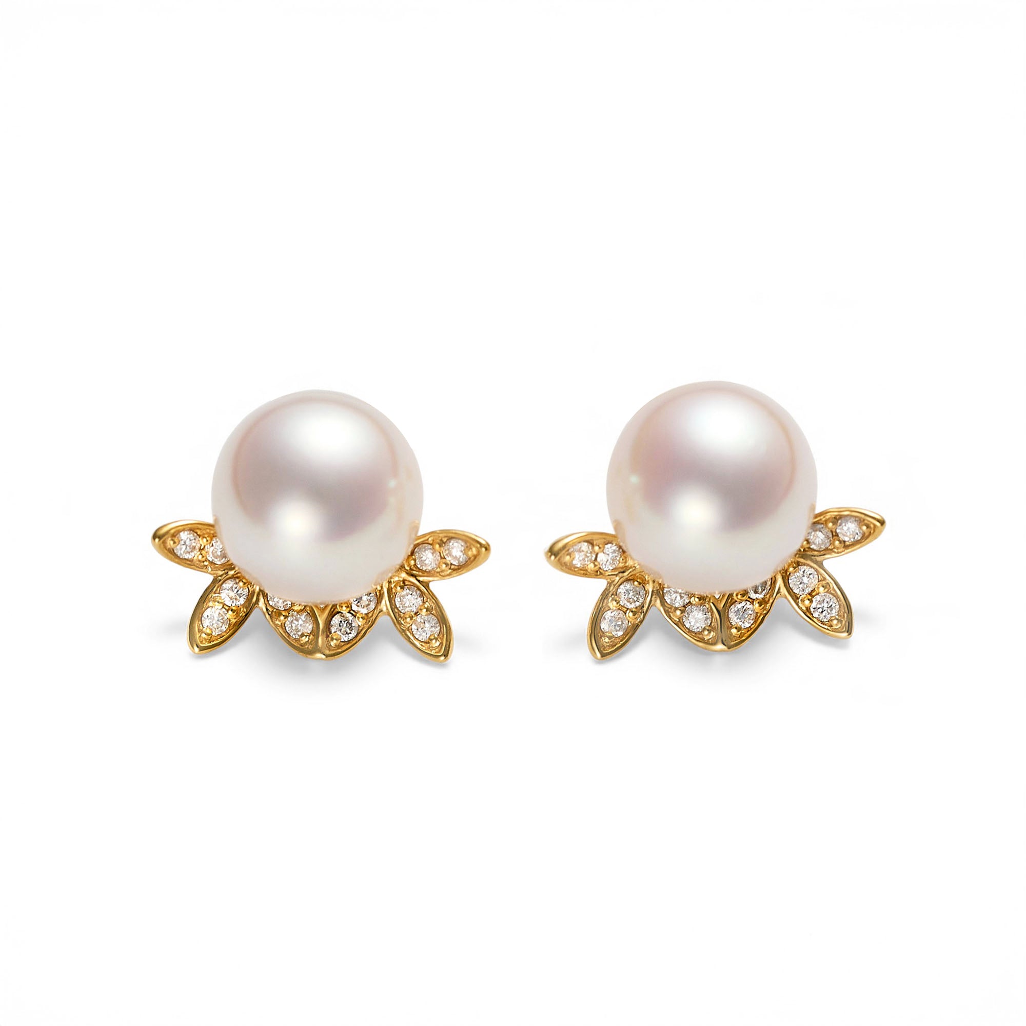 Pearl Diamond Earrings K18YG [WSP]