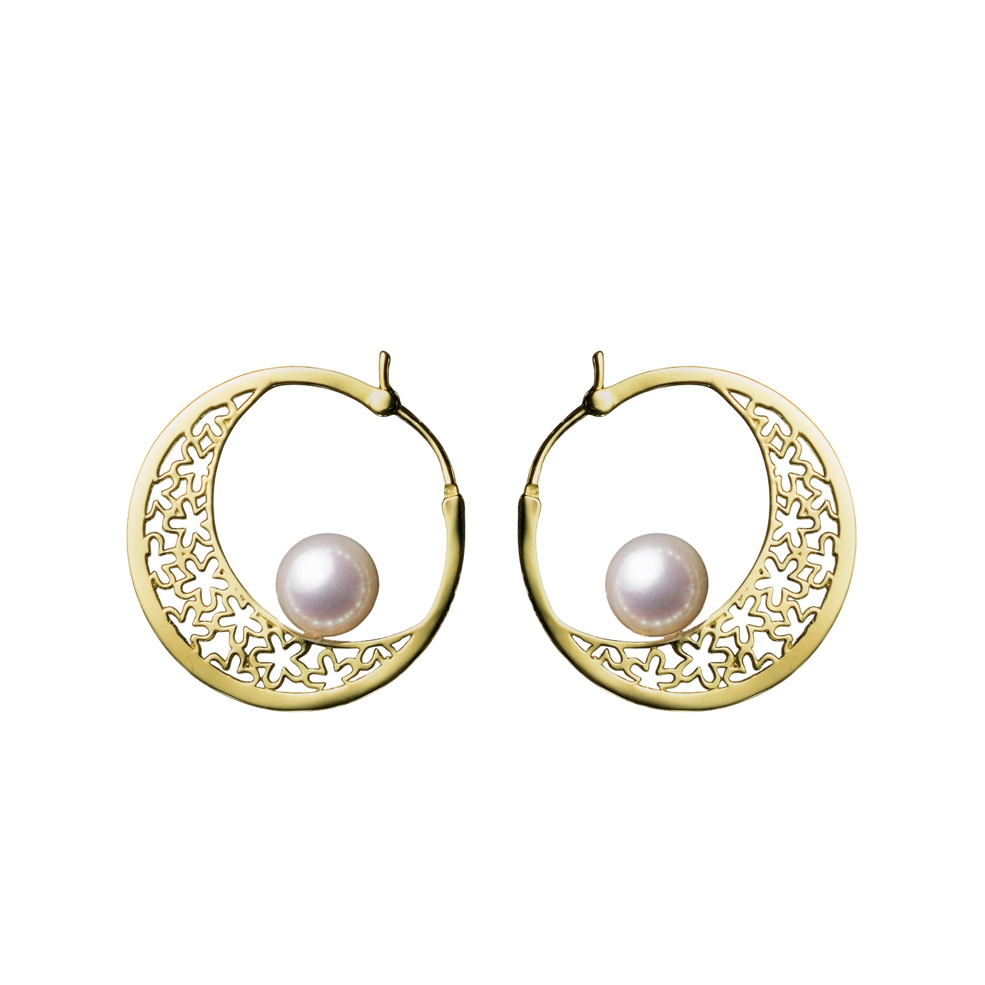 SAKURA Pearl Earrings K18YG