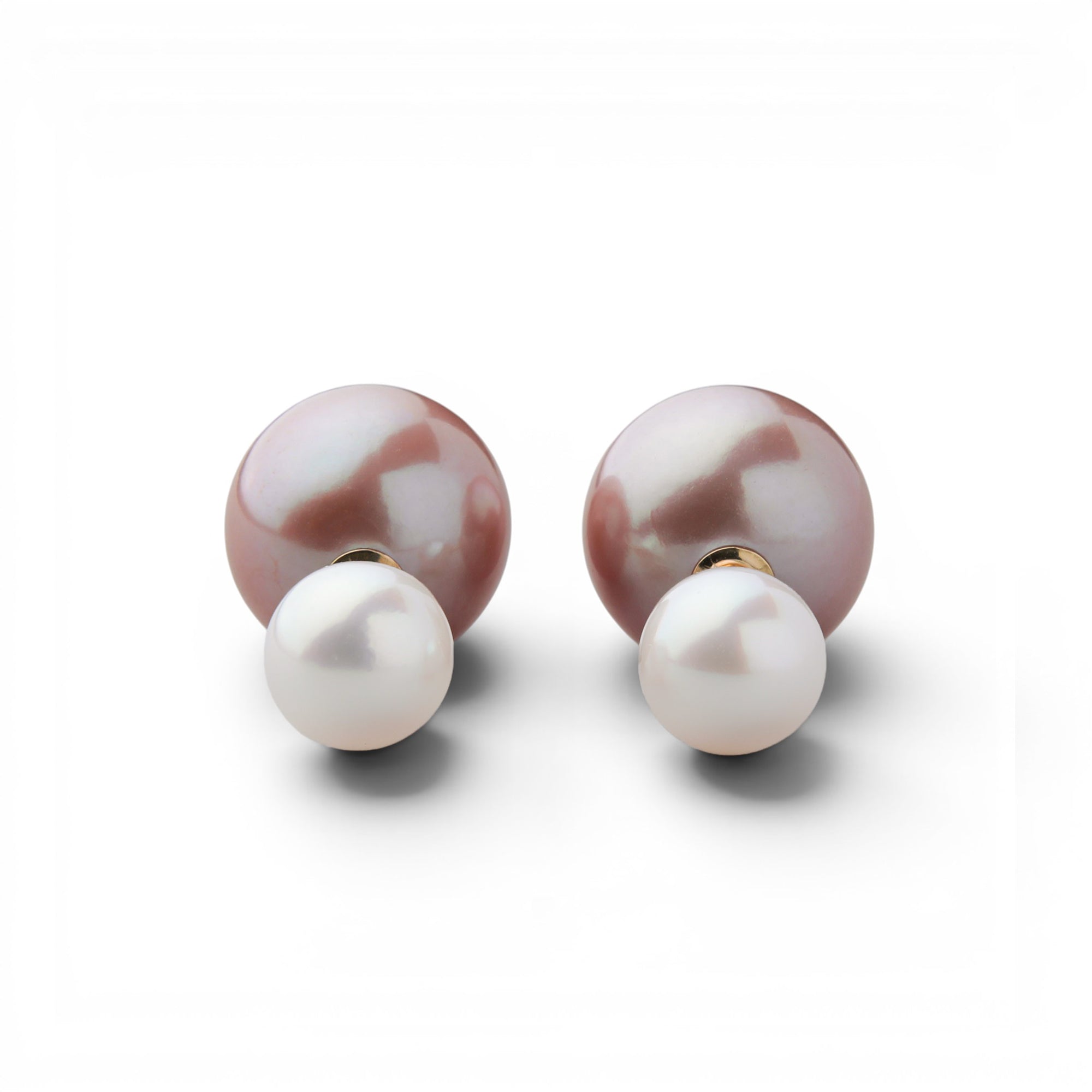 Akoya Pearl / Freshwater Pearl Catch & Earrings 7.0-7.5mm/11mmUP K18YG