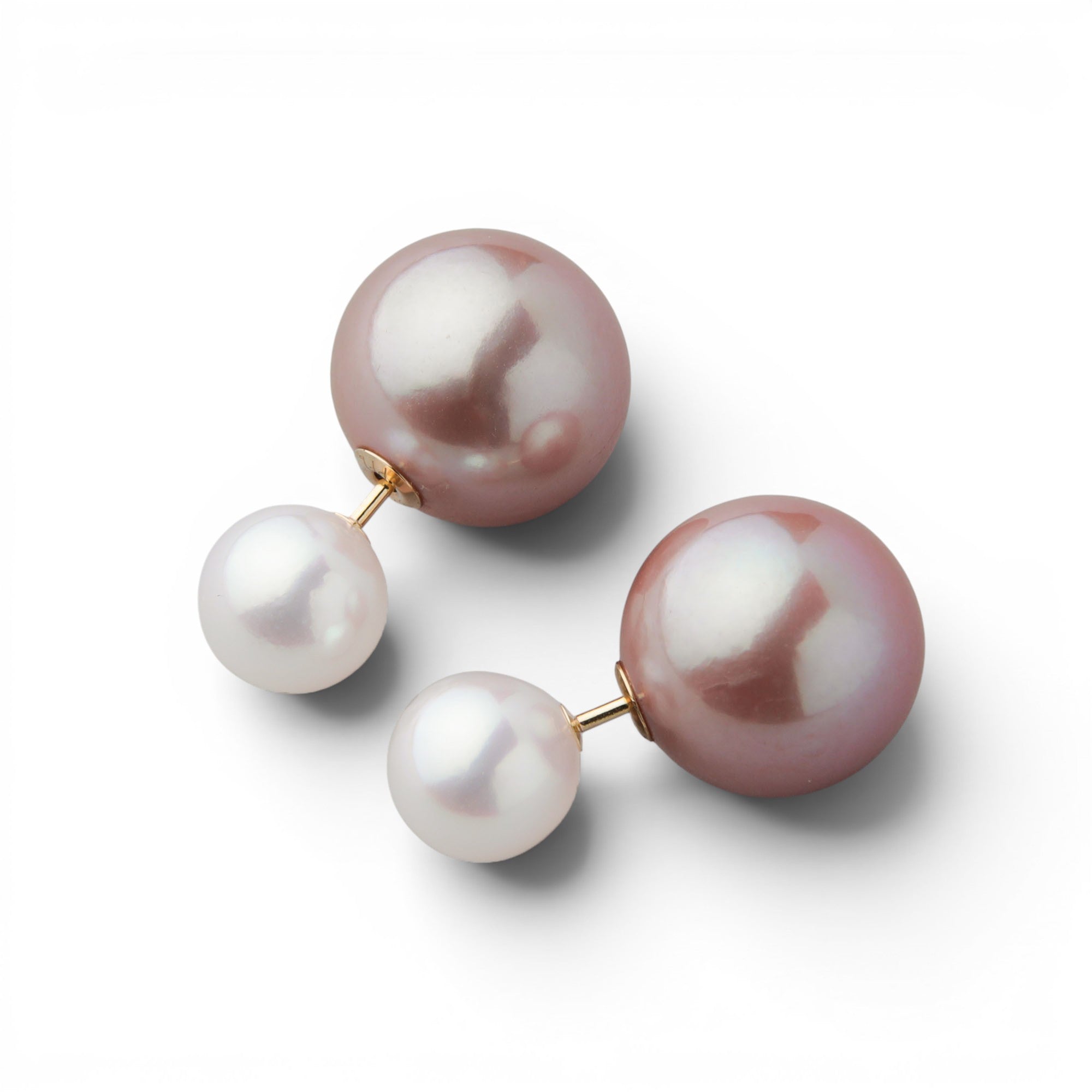 Akoya Pearl / Freshwater Pearl Catch & Earrings 7.0-7.5mm/11mmUP K18YG