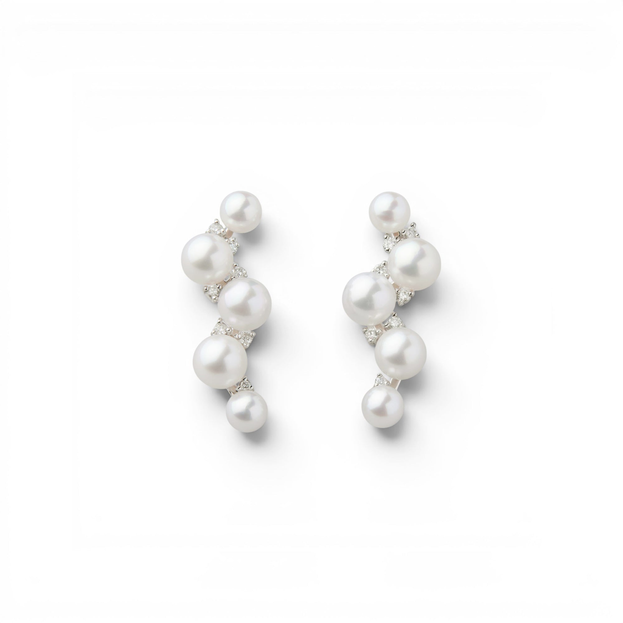 Petit Claire Akoya Pearl Earrings 3.5-5.0mm PT900/K18YG