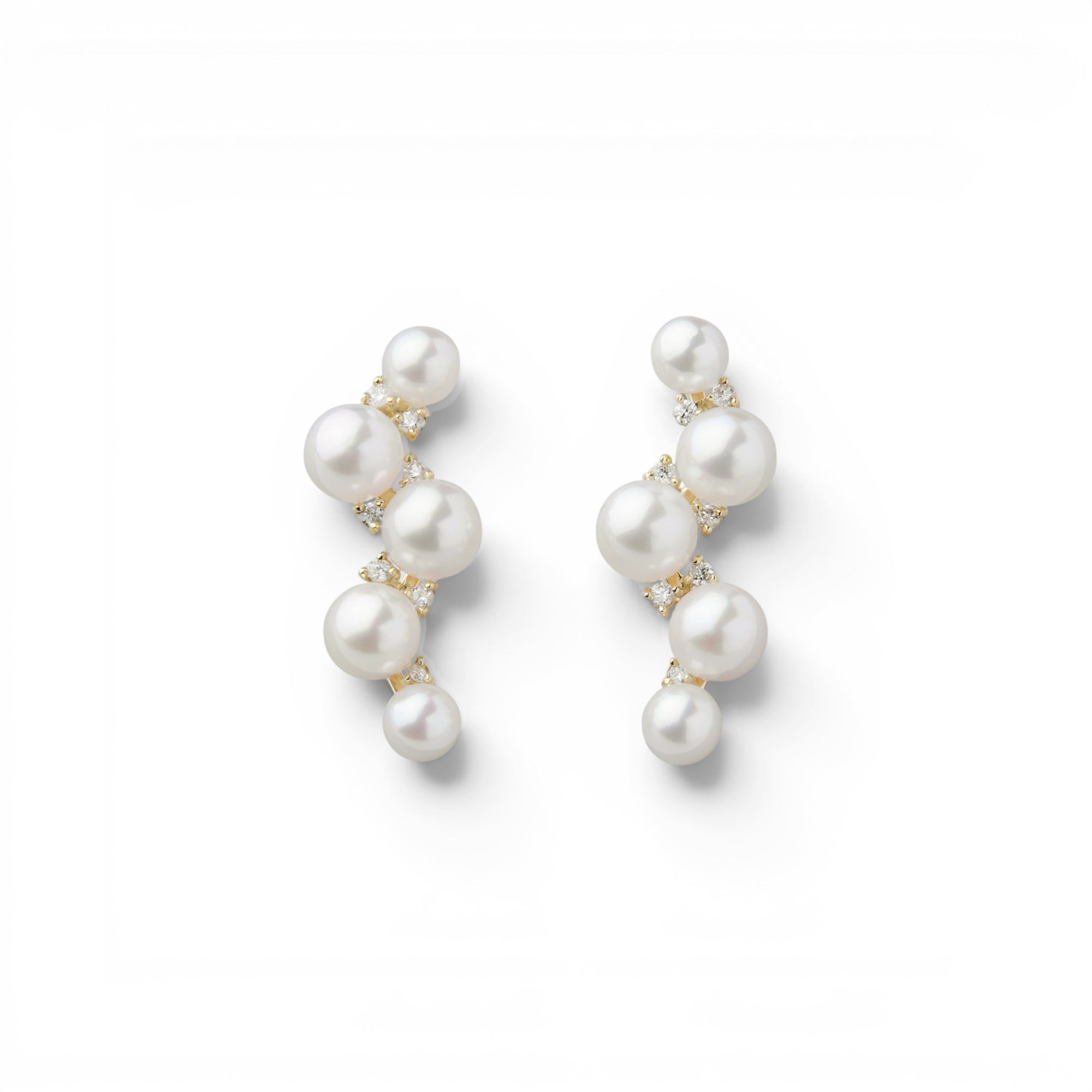 Petit Claire Akoya Pearl Earrings 3.5-5.0mm PT900/K18YG