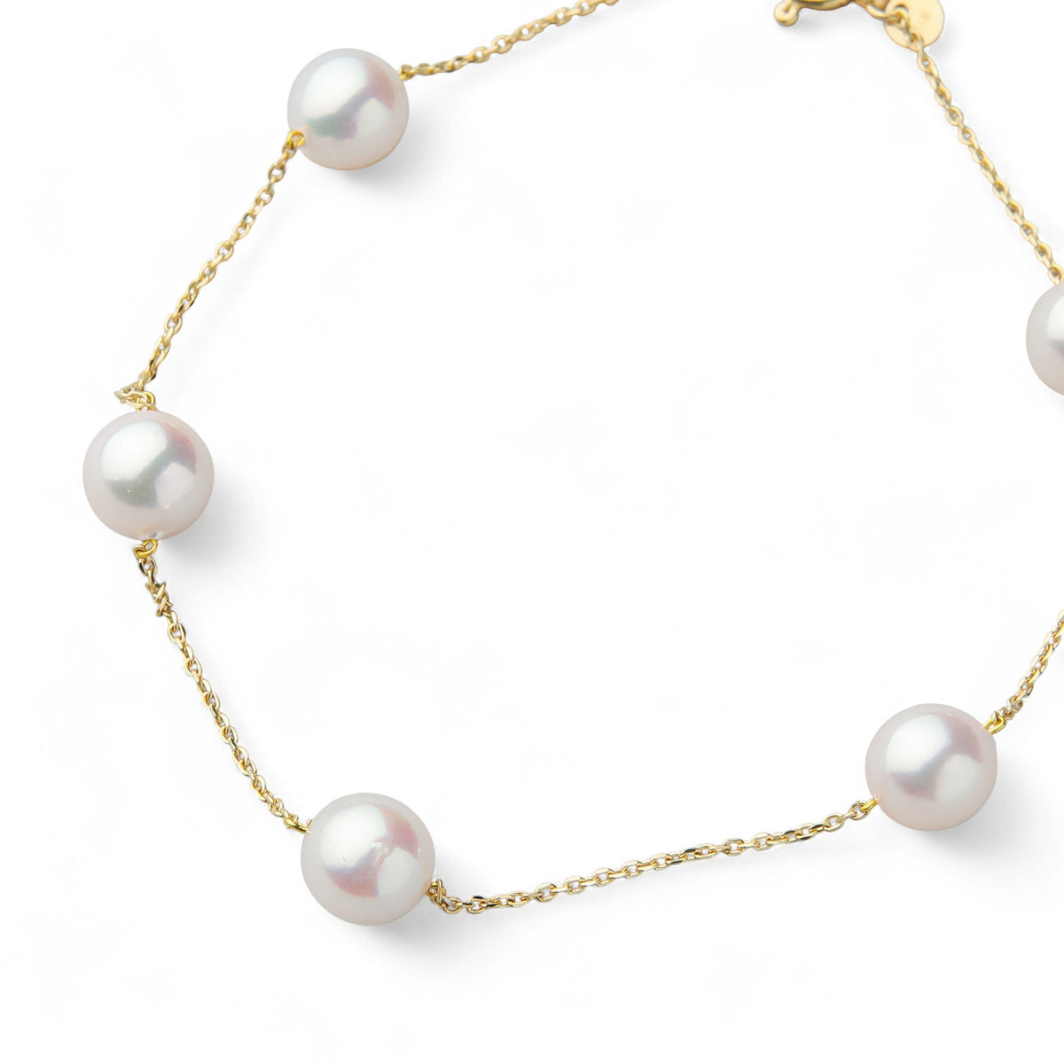 petit amie Akoya 珍珠串珠手鍊 6.0-6.5mm K18 黃金
