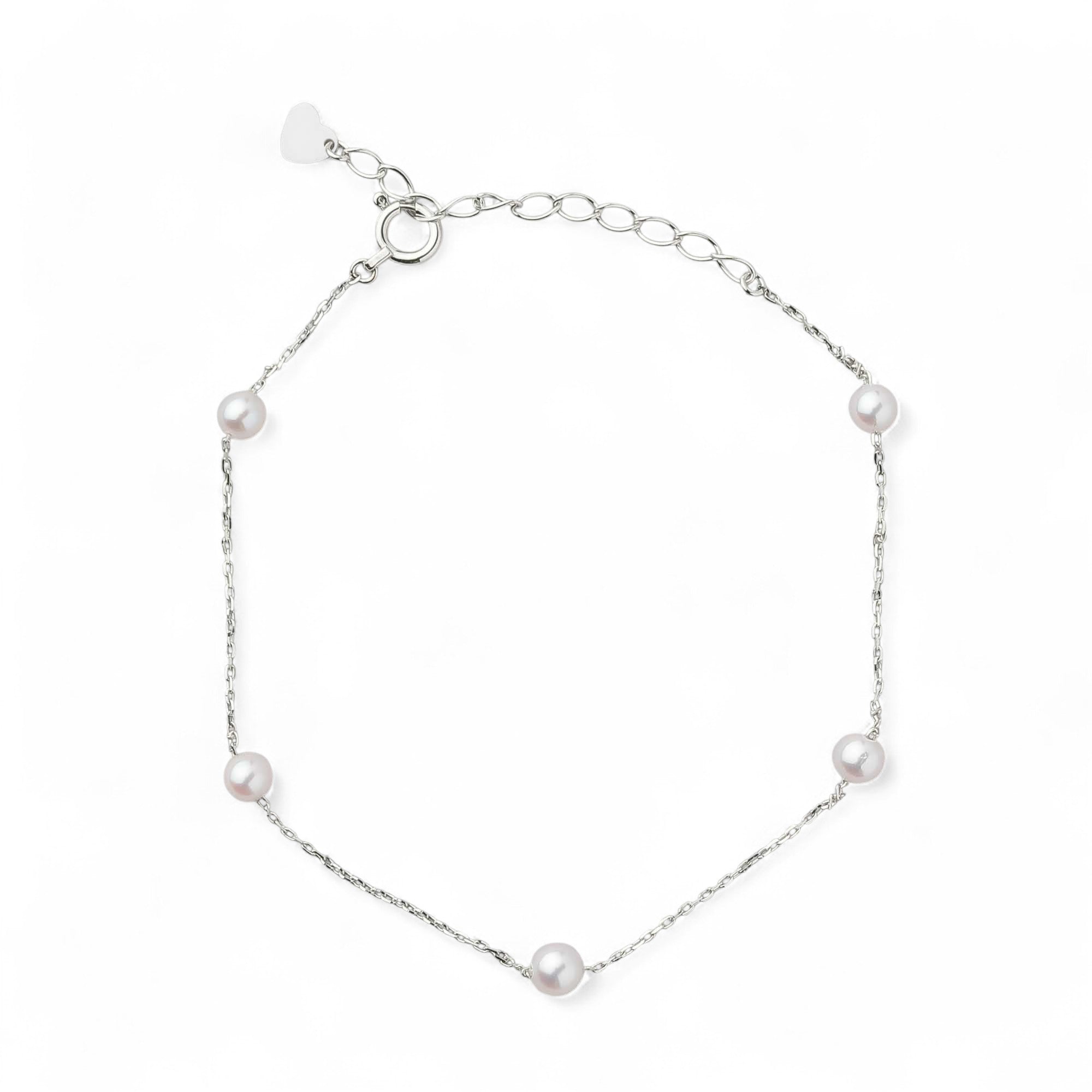 enSTYLE Akoya Pearl Station Bracelet 3.5-4.0mm K18 White Gold