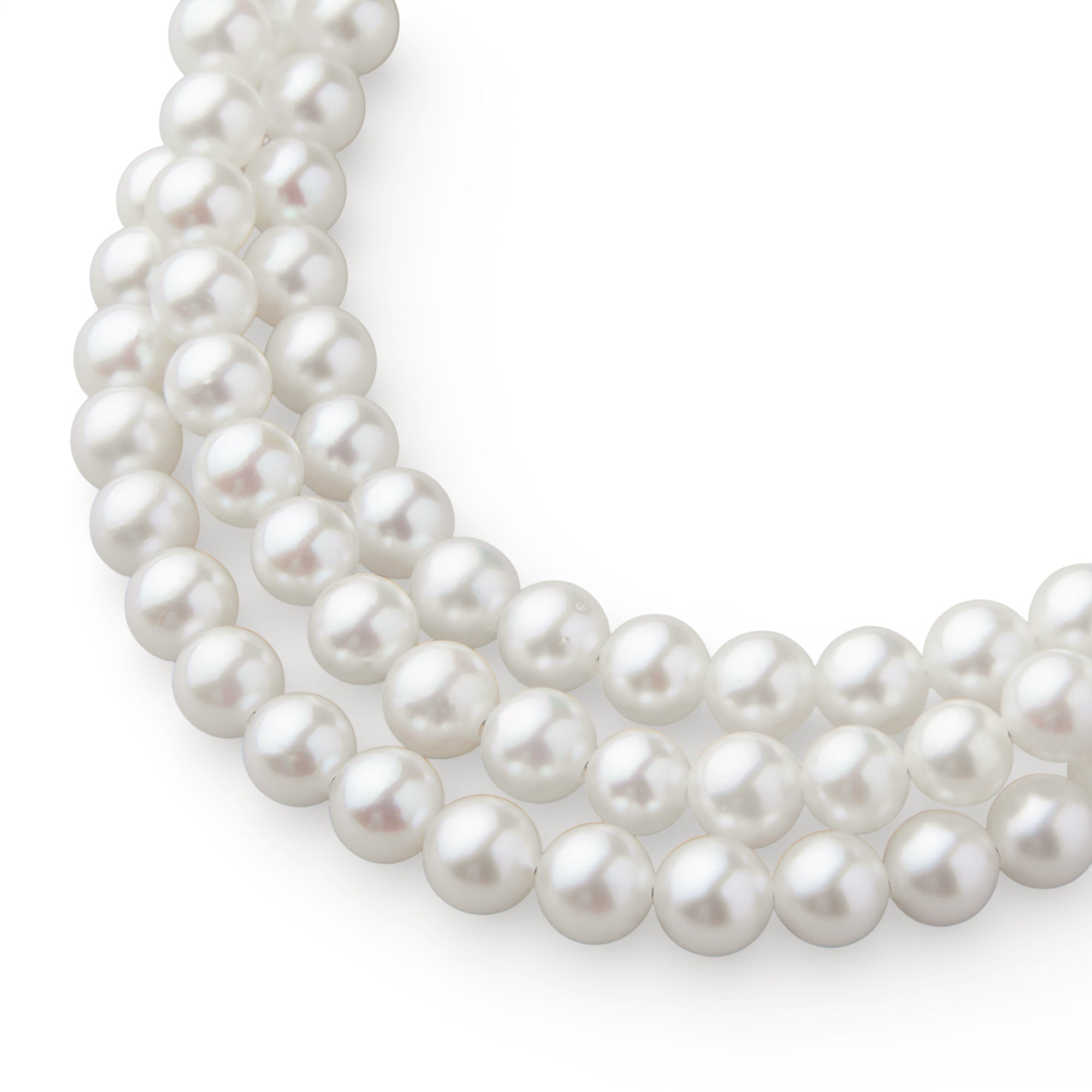 Akoya Pearl Triple Strand Bracelet 4.0-4.5mm SV925 Multi-strand