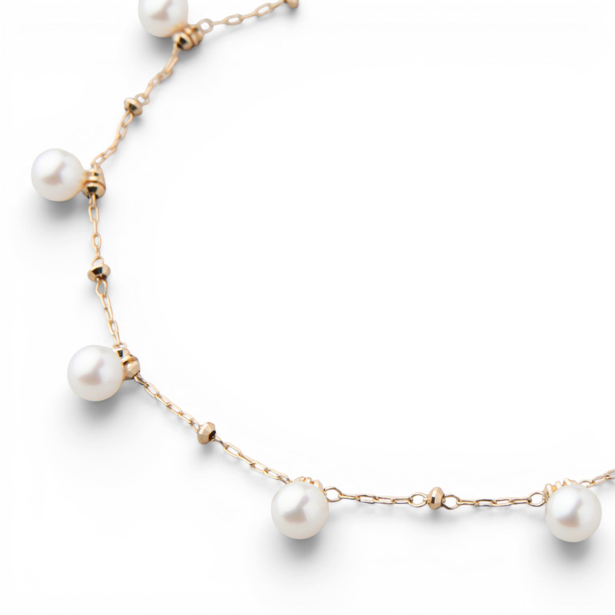 Akoya Pearl Station Bracelet 3.5-4.0mm K18YG