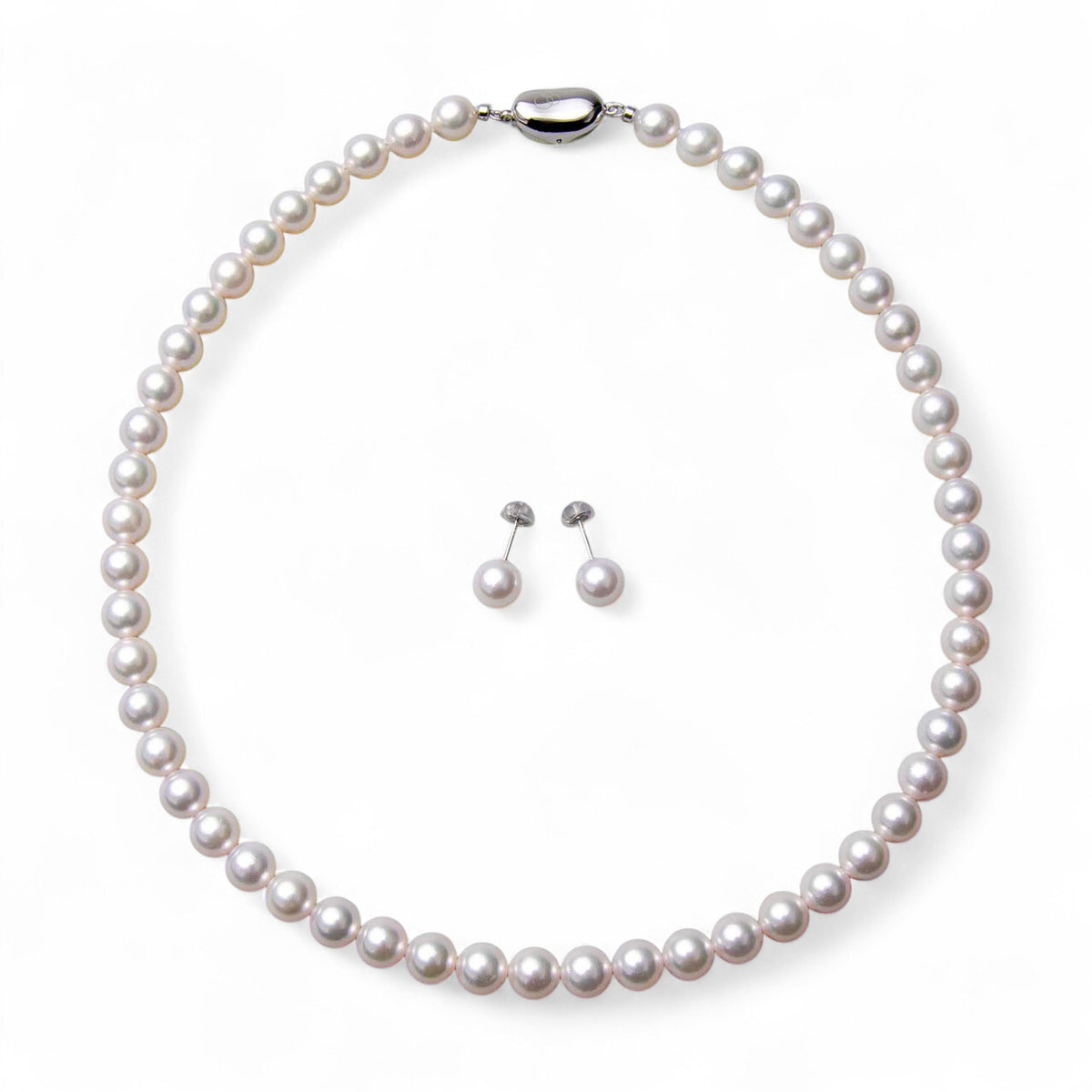 Akoya Pearl Necklace Set 7.5-8.0mm -Superior-