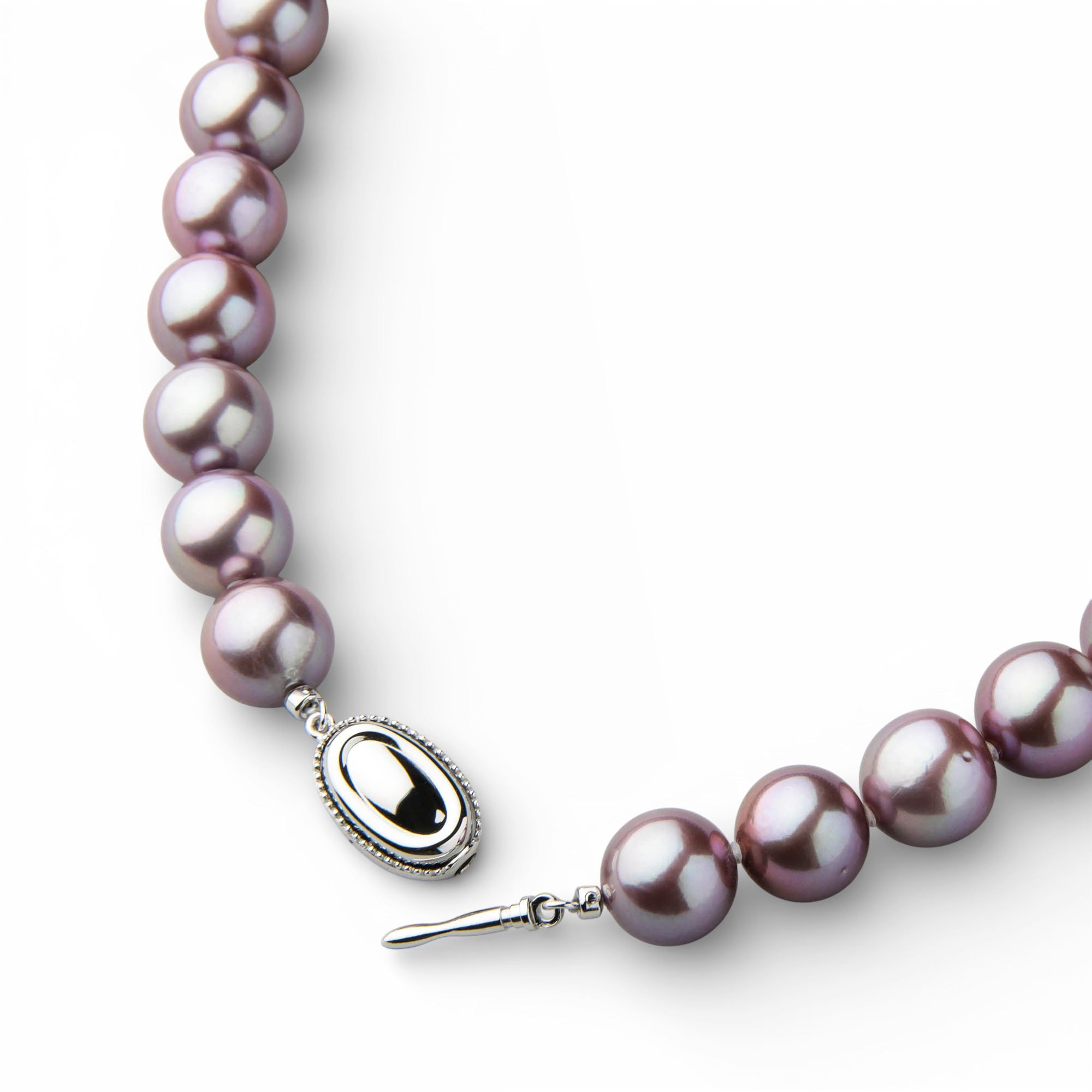 淡水珍珠項鍊 11-11.9毫米 翠鳥認證 -Mauvette-