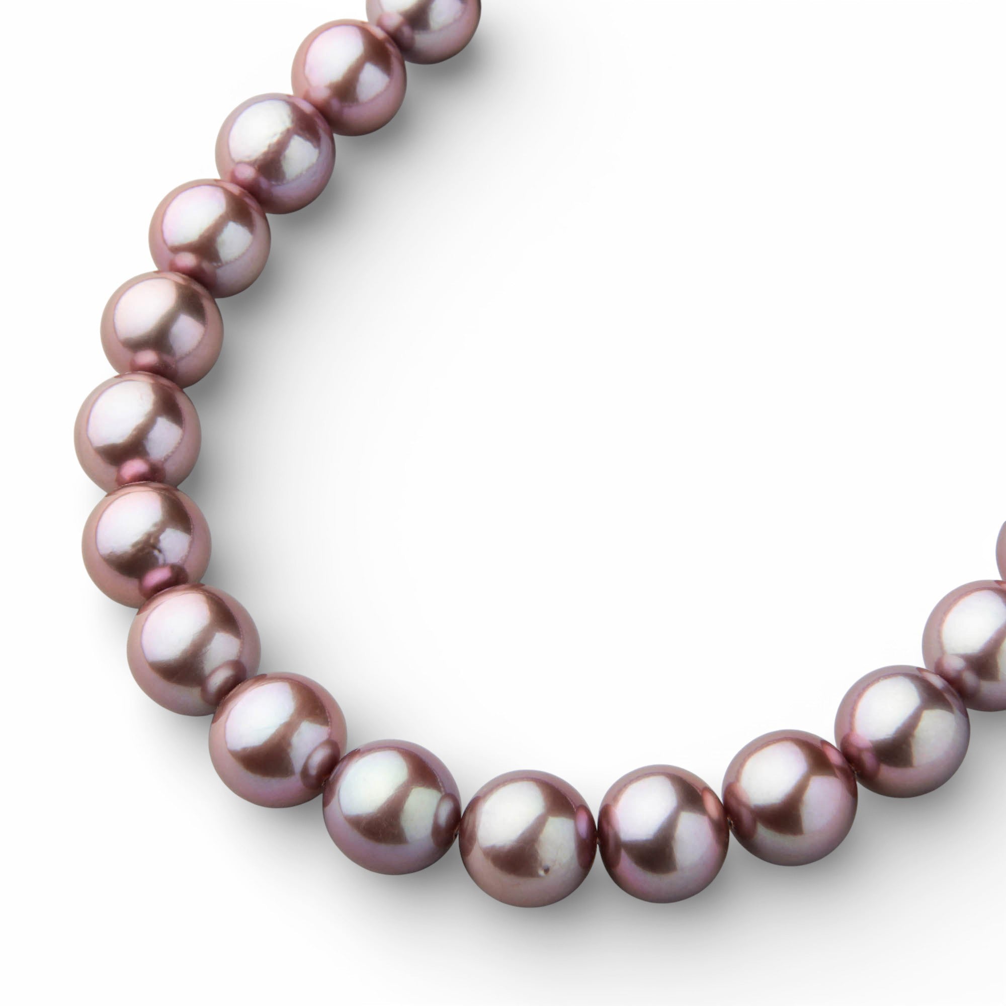 Freshwater Pearl Necklace 11.0-11.9mm Kingfisher Certified -Mauvette-