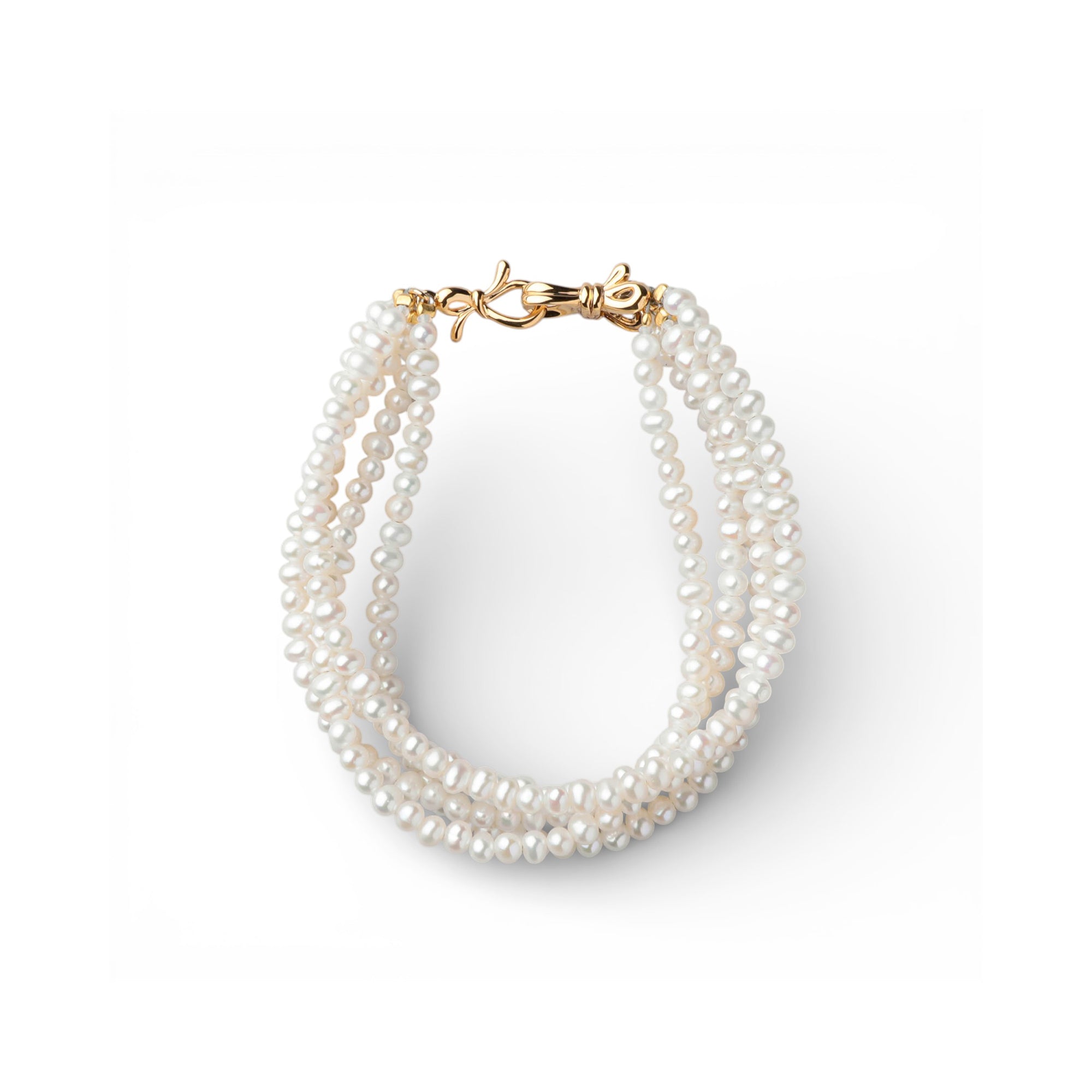 Freshwater Pearl 5-strand Bracelet 2.5-3.0mm SV925 Multi-strand