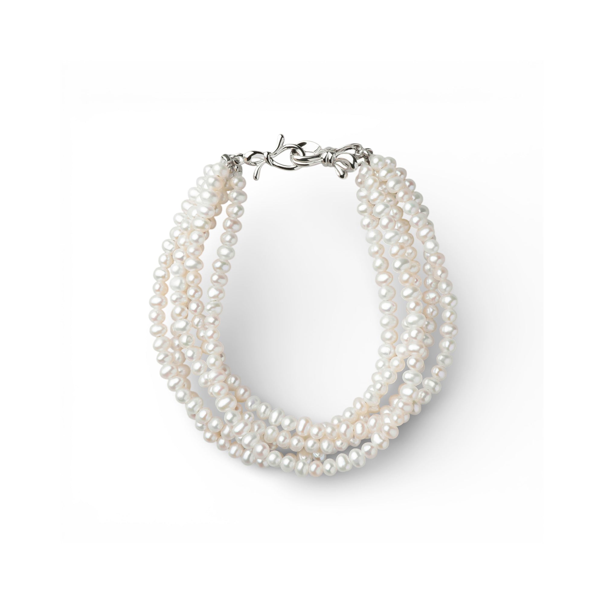 Freshwater Pearl 5-strand Bracelet 2.5-3.0mm SV925 Multi-strand