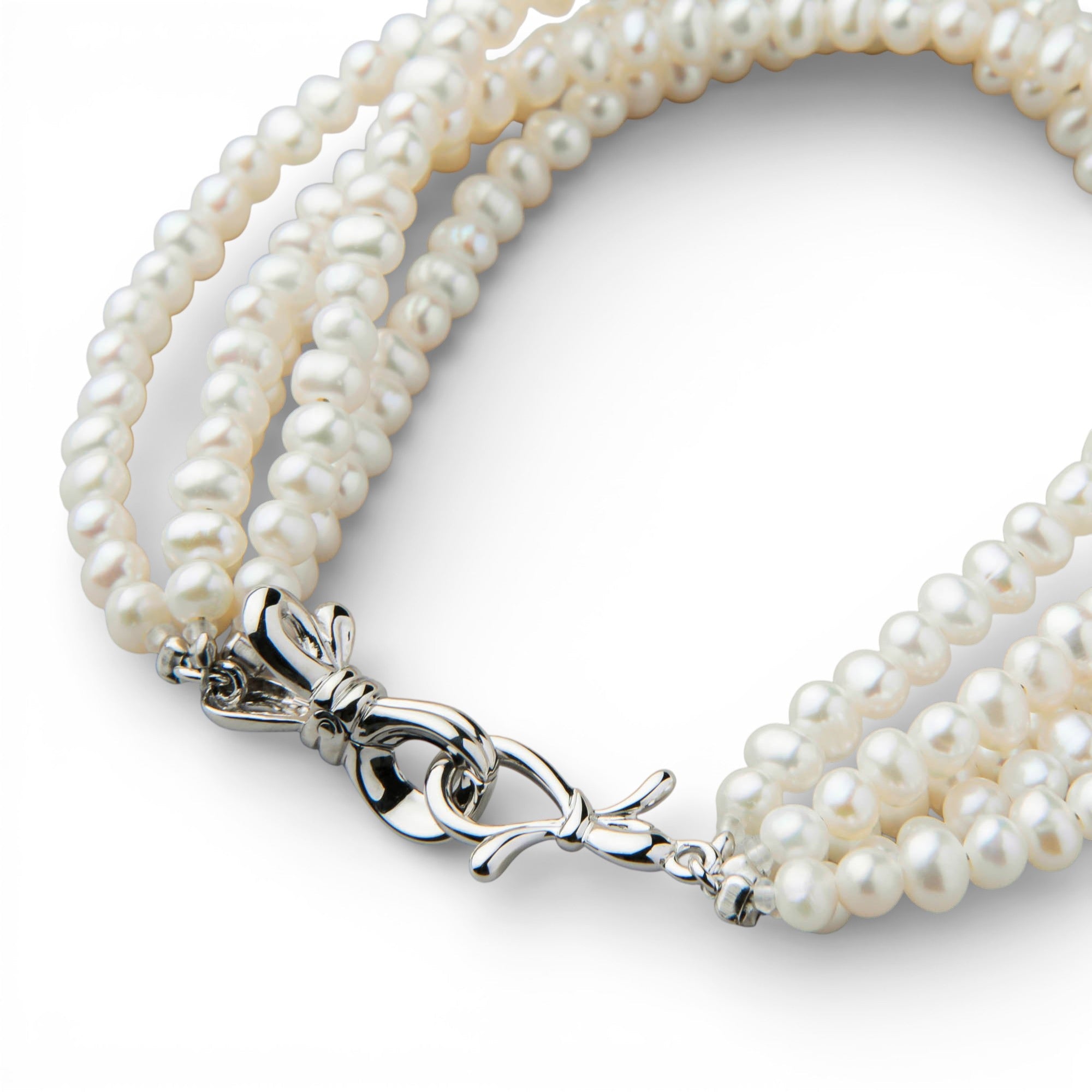 Freshwater Pearl 5-strand Bracelet 2.5-3.0mm SV925 Multi-strand