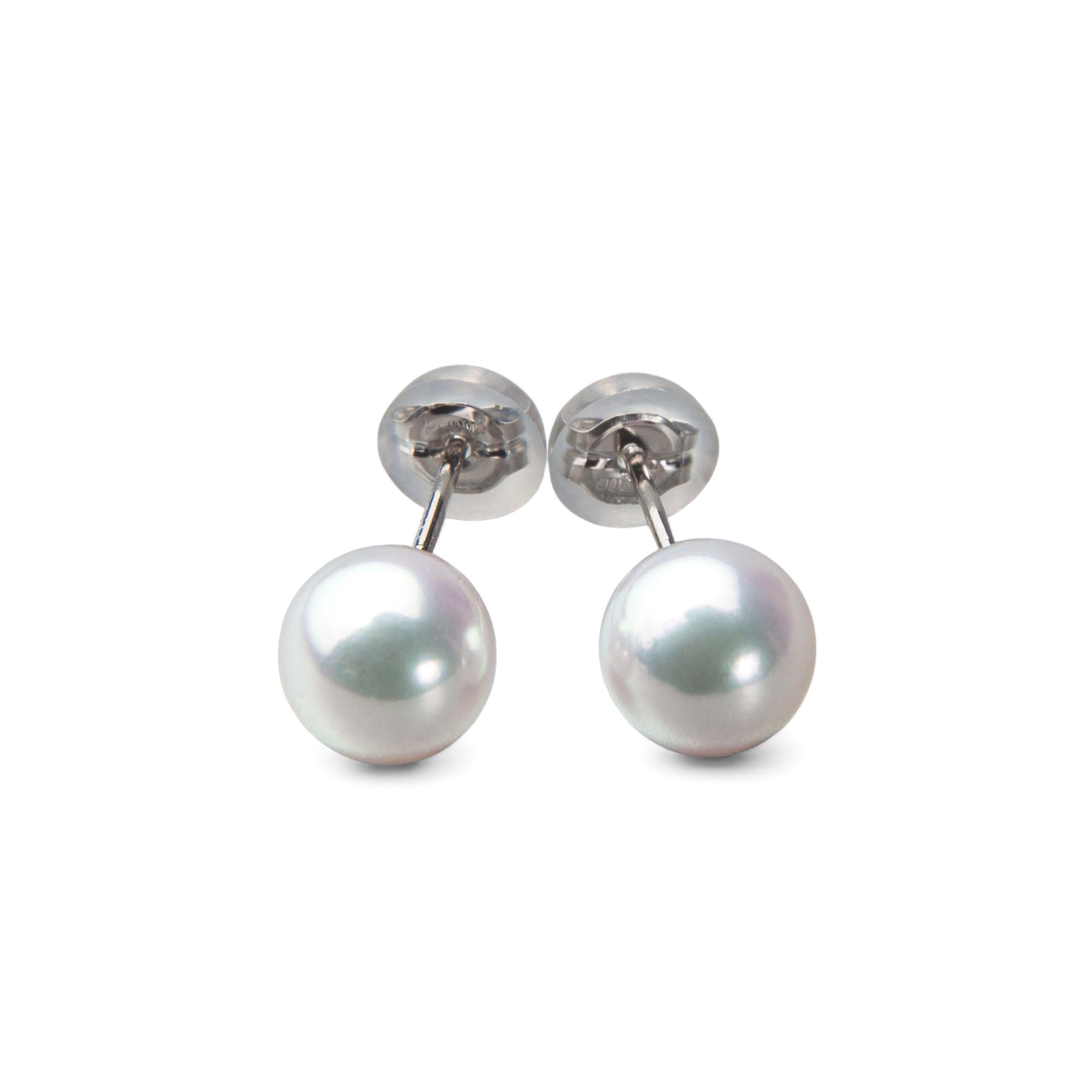 HANADAMA Akoya Pearl Earrings 6.5-7.0mm PT900 -TOP Quality-