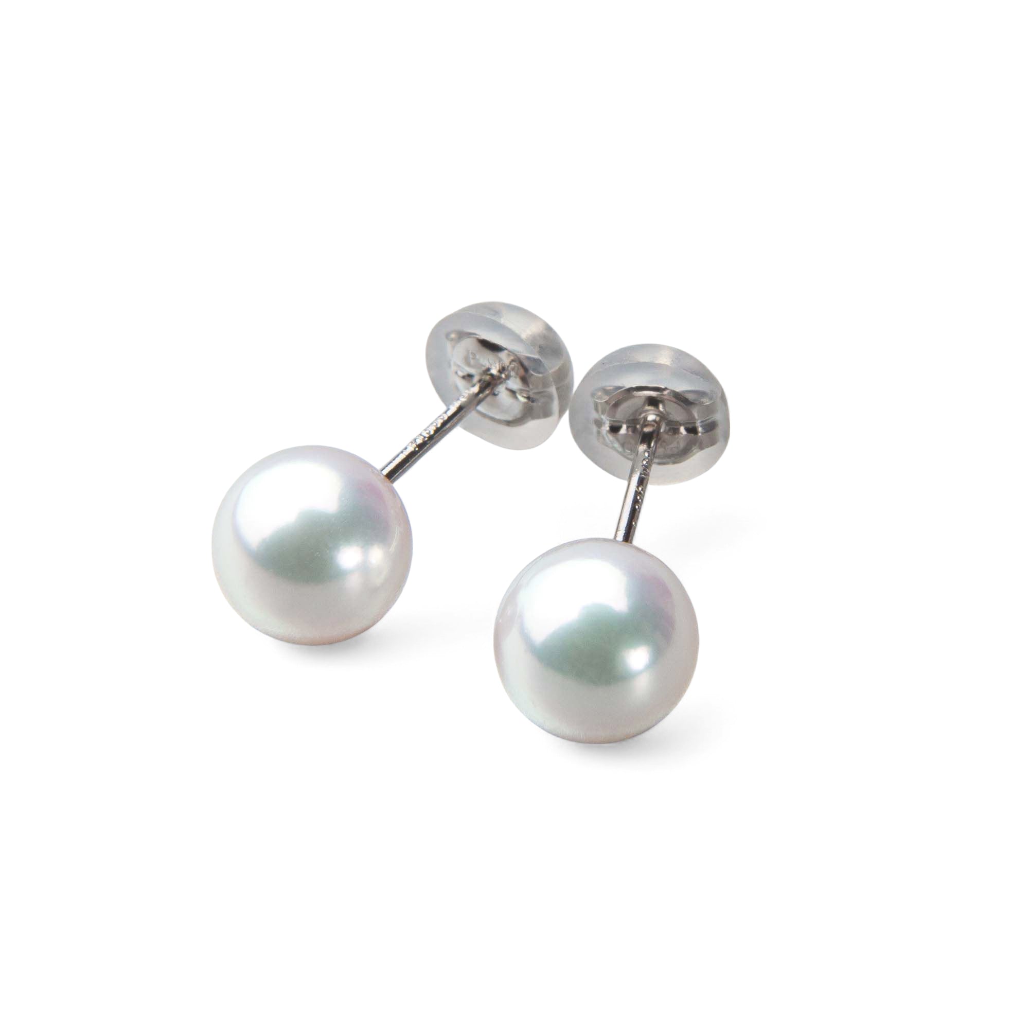 HANADAMA Akoya Pearl Earrings 6.5-7.0mm PT900 -TOP Quality-