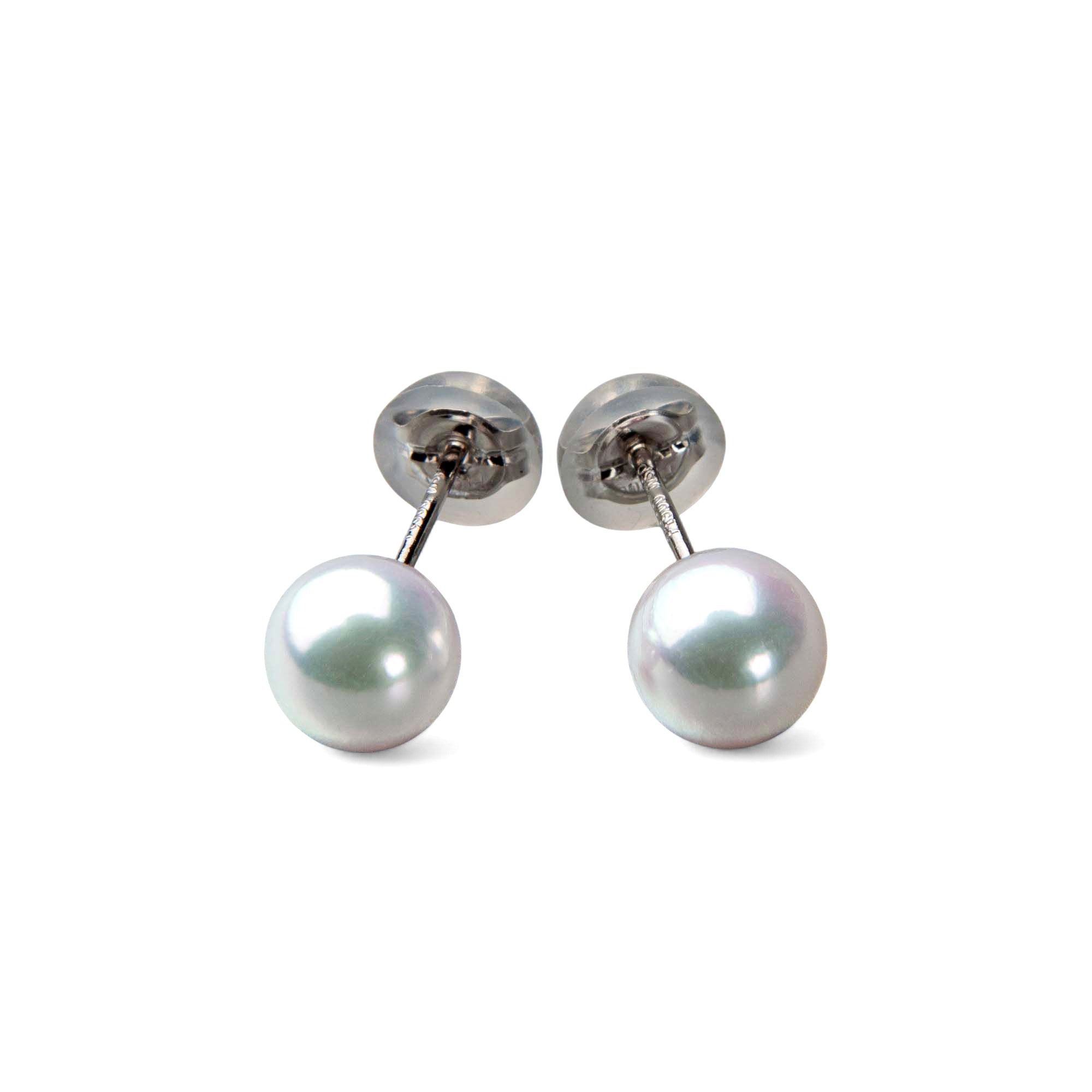 HANADAMA Akoya Pearl Earrings 6.0-6.5mm PT900 -TOP Quality-