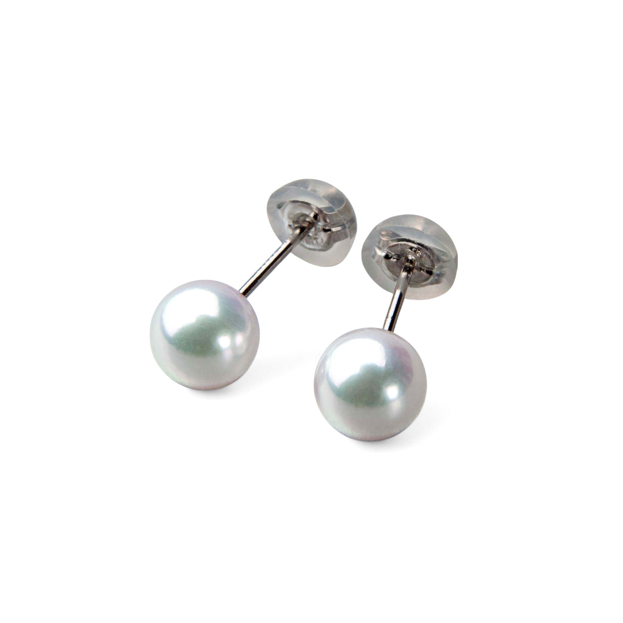 HANADAMA Akoya Pearl Earrings 6.0-6.5mm PT900 -TOP Quality-