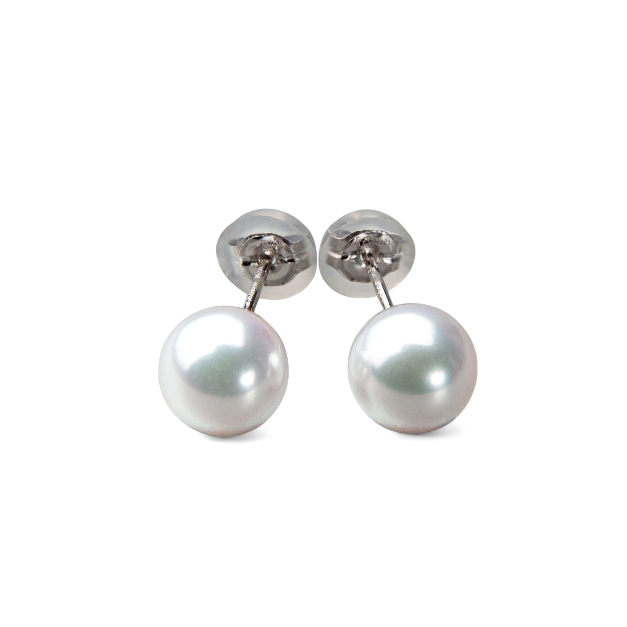 HANADAMA Akoya Pearl Earrings 7.0-7.5mm PT900 -TOP Quality-