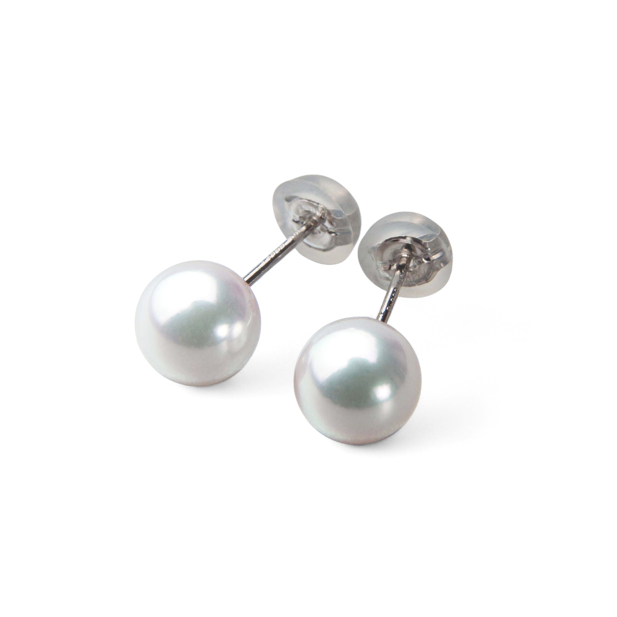 HANADAMA Akoya Pearl Earrings 7.0-7.5mm PT900 -TOP Quality-