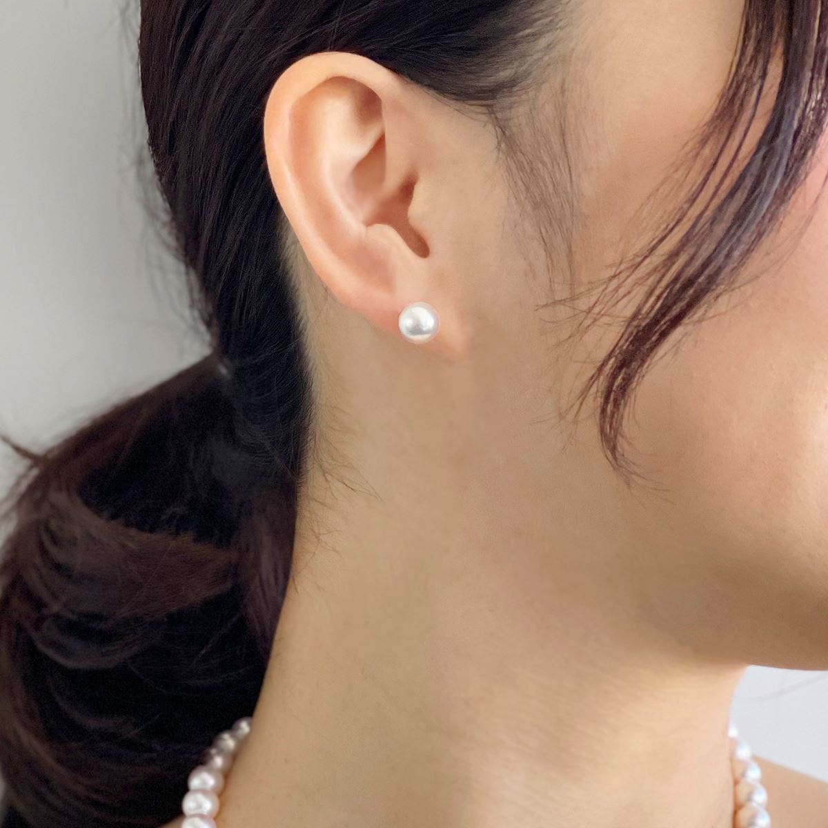HANADAMA Akoya Pearl Earrings 8.0-8.5mm PT900