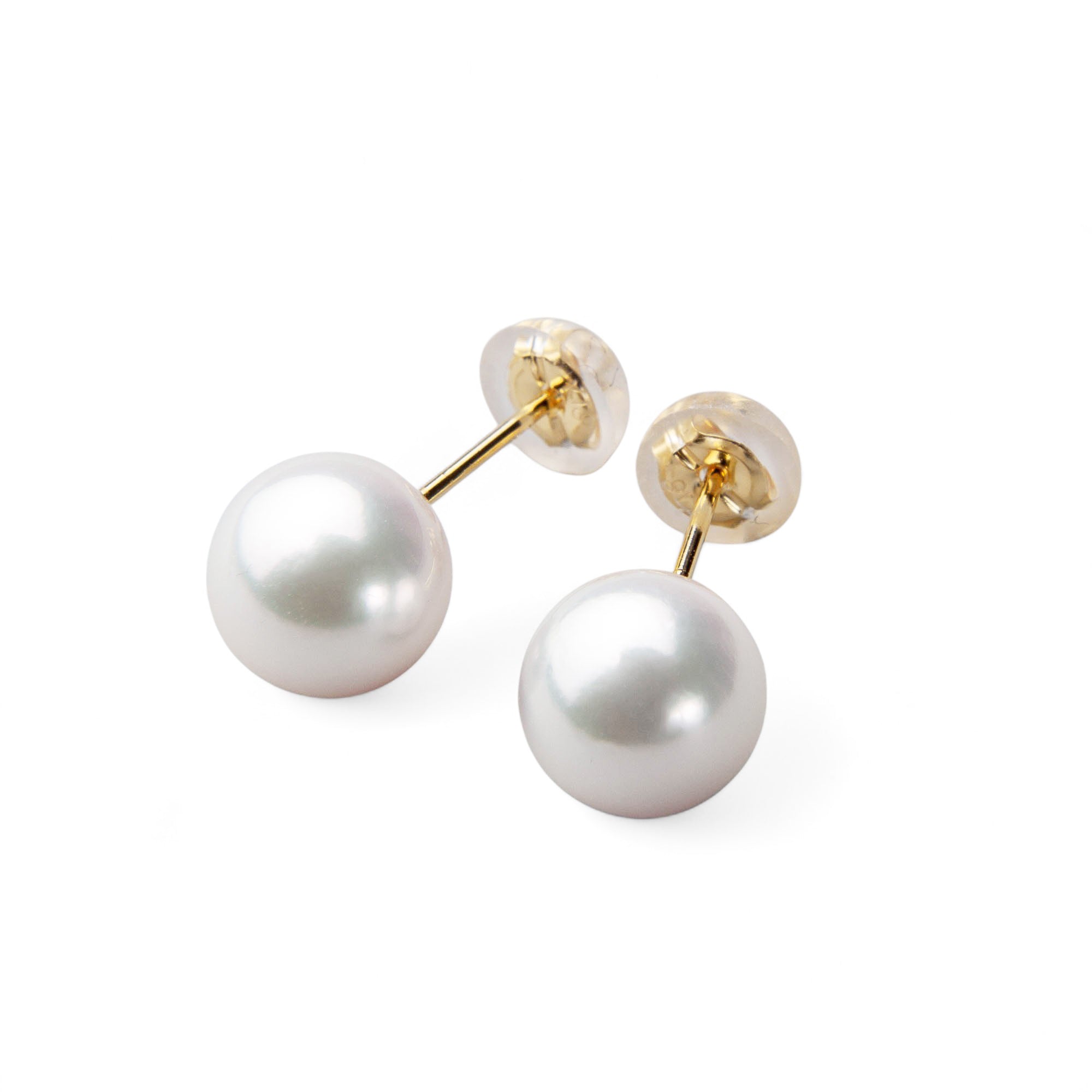 Aurora HANADAMA Akoya Pearl Earrings 7.5-8.0mm K18YG