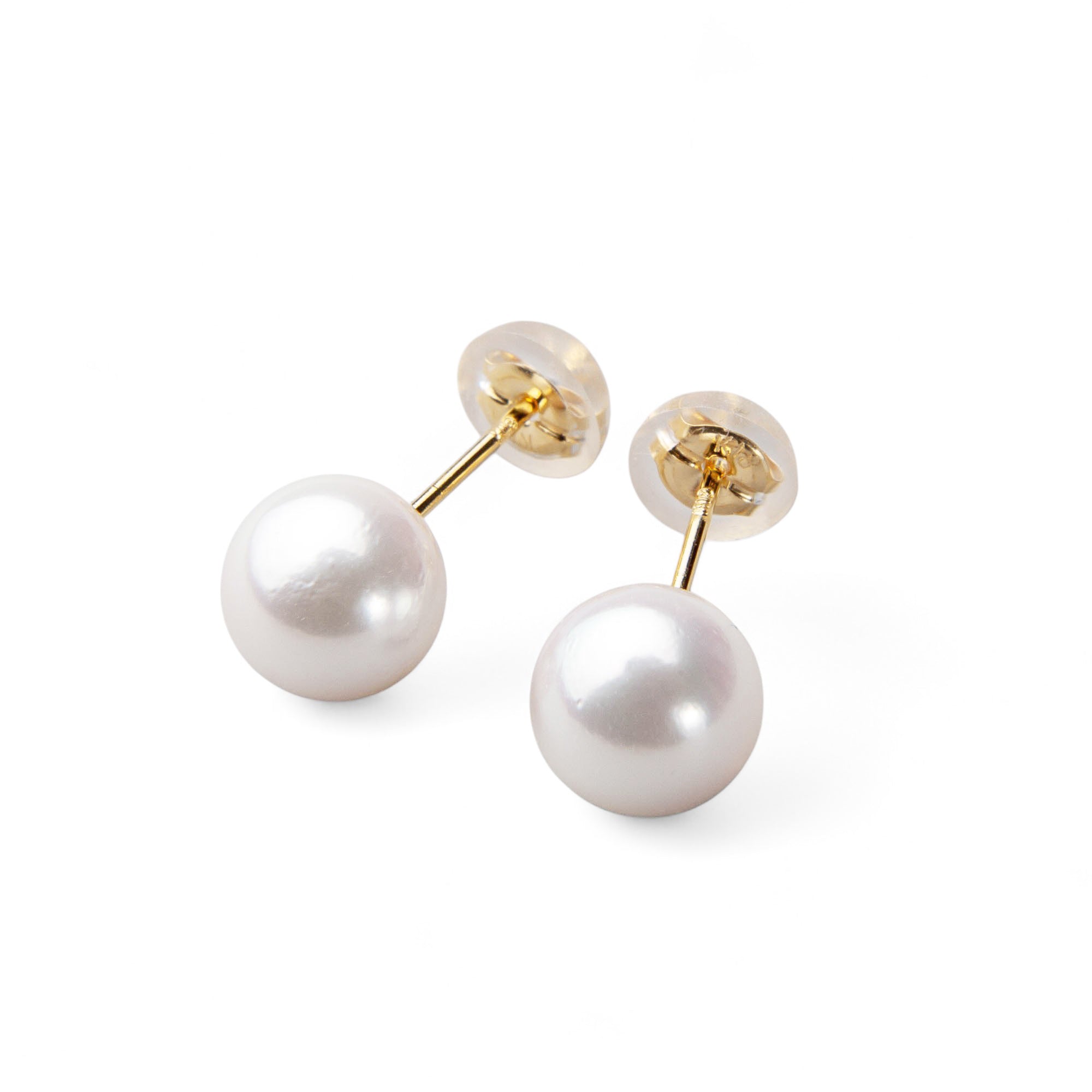 Aurora HANADAMA Akoya Pearl Earrings 7.0-7.5mm K18YG