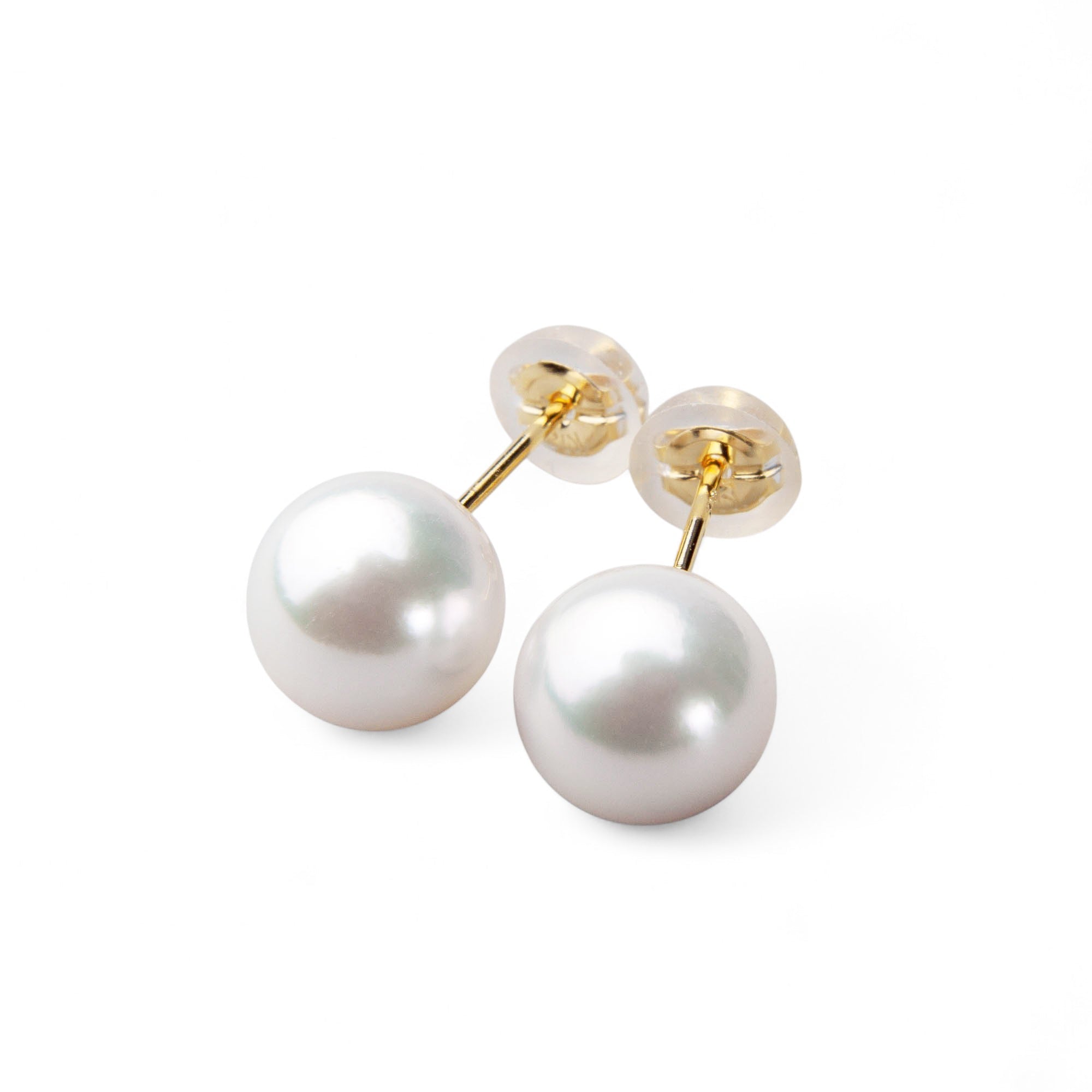 HANADAMA Akoya Pearl Earrings 8.0-8.5mm K18YG