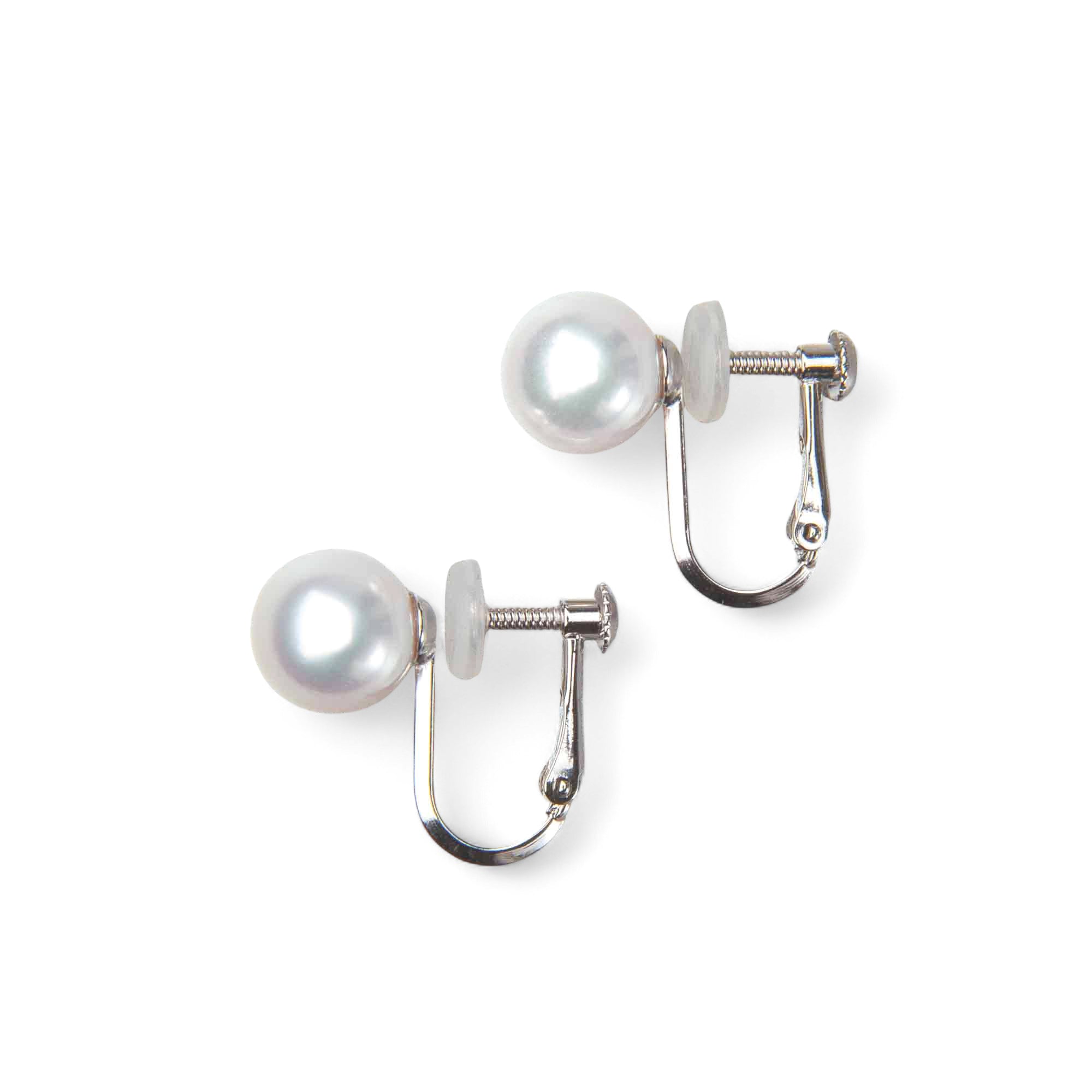 HANADAMA Akoya Pearl Clip-on Earrings 6.5-7.0mm K14WG -TOP Quality-