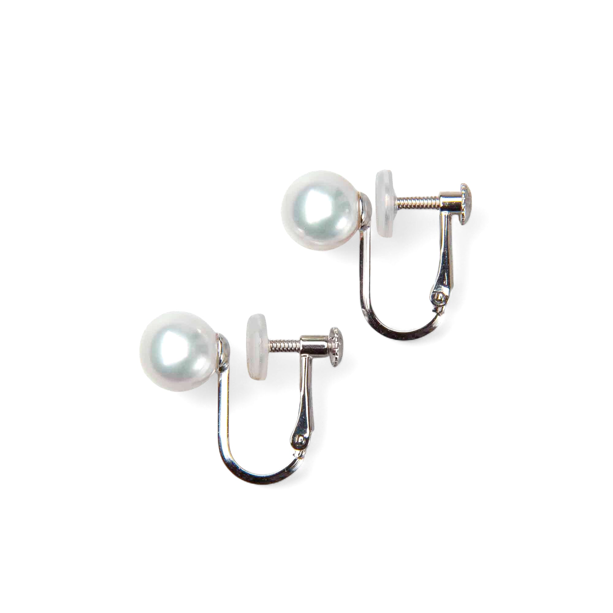 HANADAMA Akoya Pearl Clip-on Earrings 6.0-6.5mm K14WG -TOP Quality-