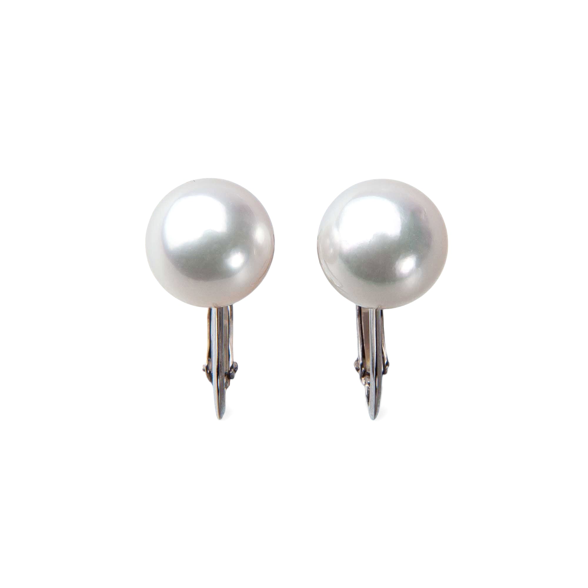 HANADAMA Akoya Pearl Clip-on Earrings 7.5-8.0mm K14WG -TOP Quality-