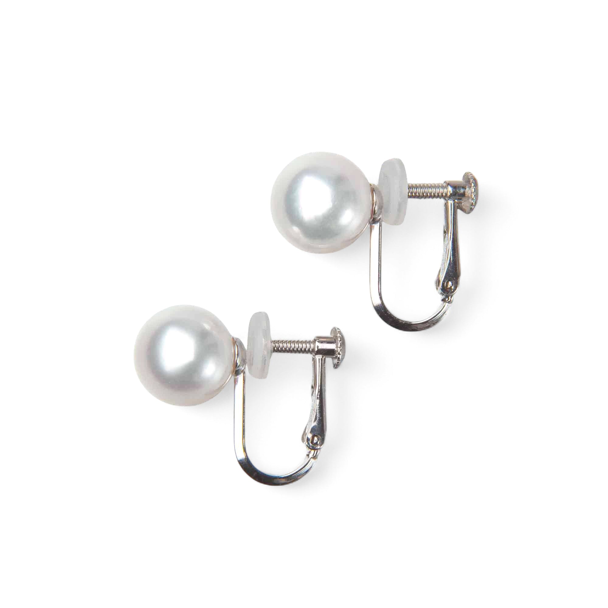 HANADAMA Akoya Pearl Clip-on Earrings 7.5-8.0mm K14WG -TOP Quality-