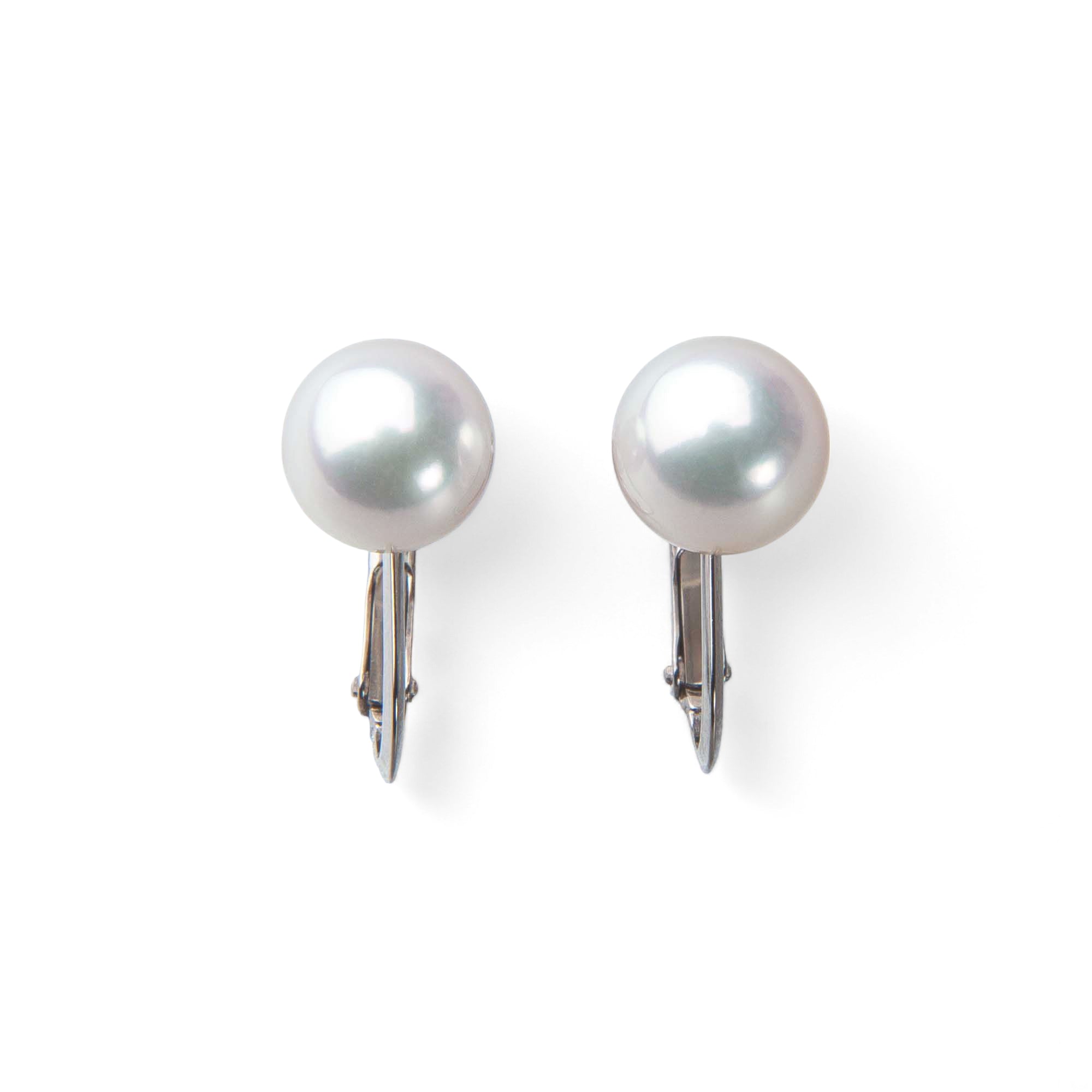 HANADAMA Akoya Pearl Clip-on Earrings 7.0-7.5mm K14WG -TOP Quality-
