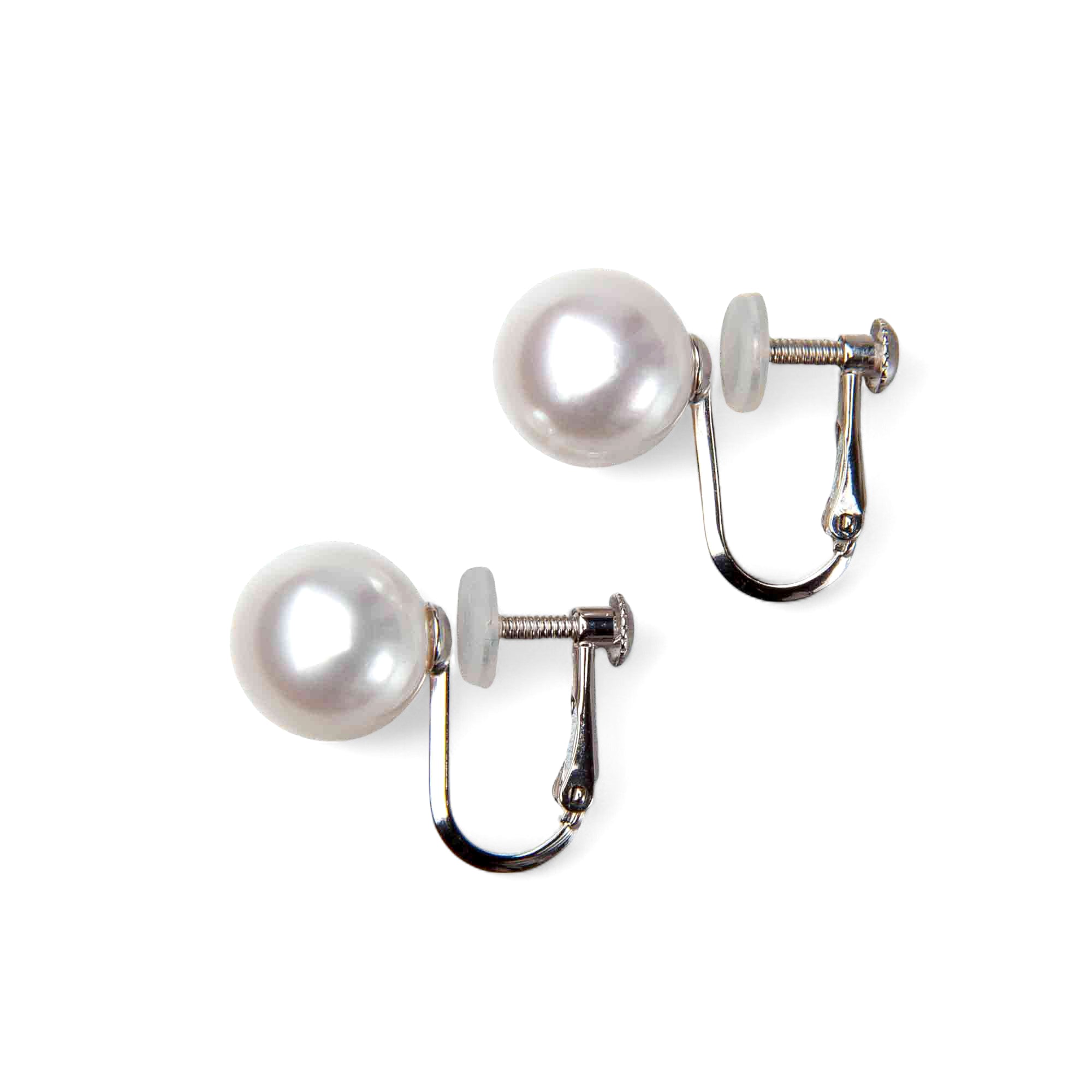 HANADAMA Akoya Pearl Clip-on Earrings 8.5-9.0mm K14WG -TOP Quality-