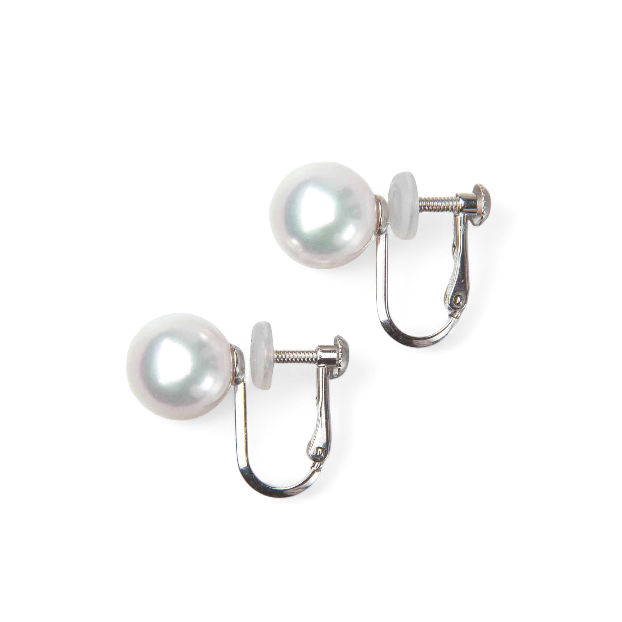 HANADAMA Akoya Pearl Clip-on Earrings 8.0-8.5mm K14WG -TOP Quality-