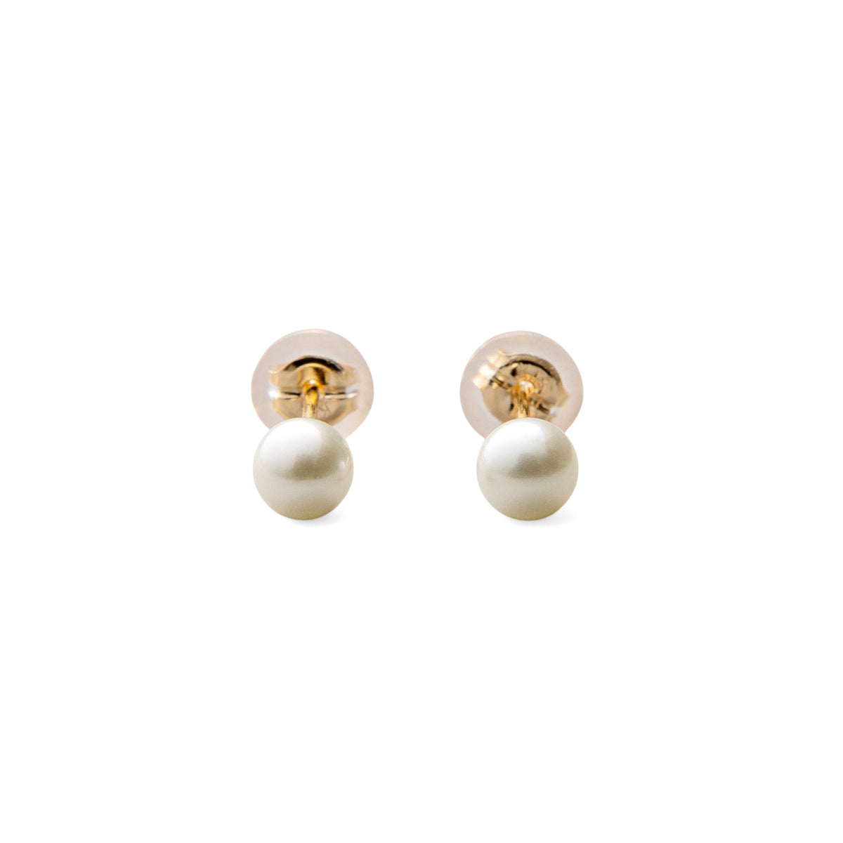 Akoya Pearl Stud Earrings 4.5-5.0mm K14WG/K18YG