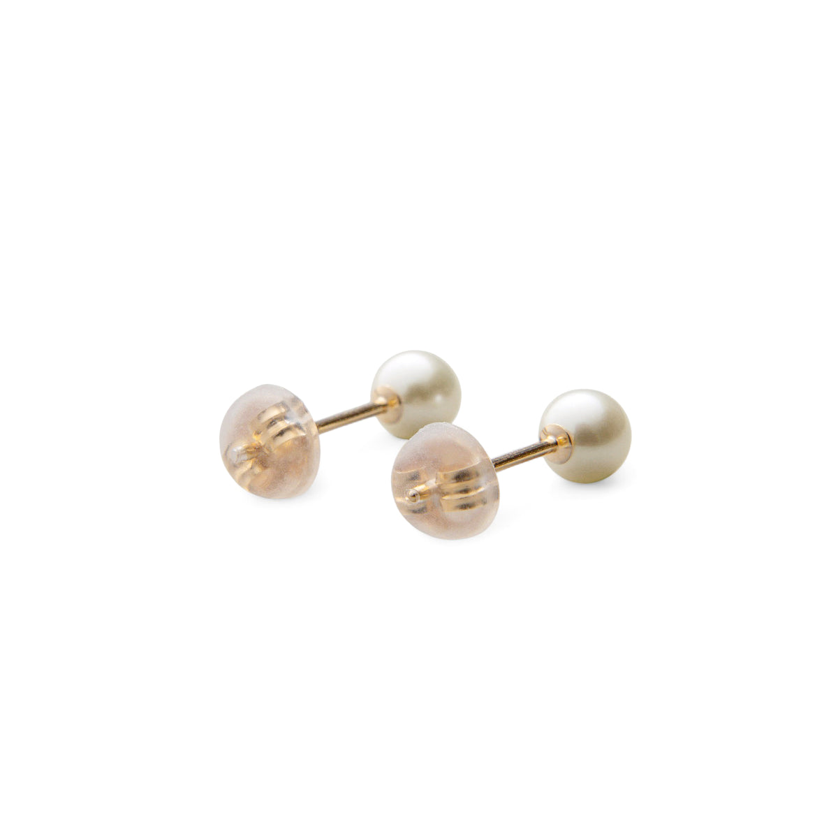 Akoya Pearl Stud Earrings 4.5-5.0mm K14WG/K18YG