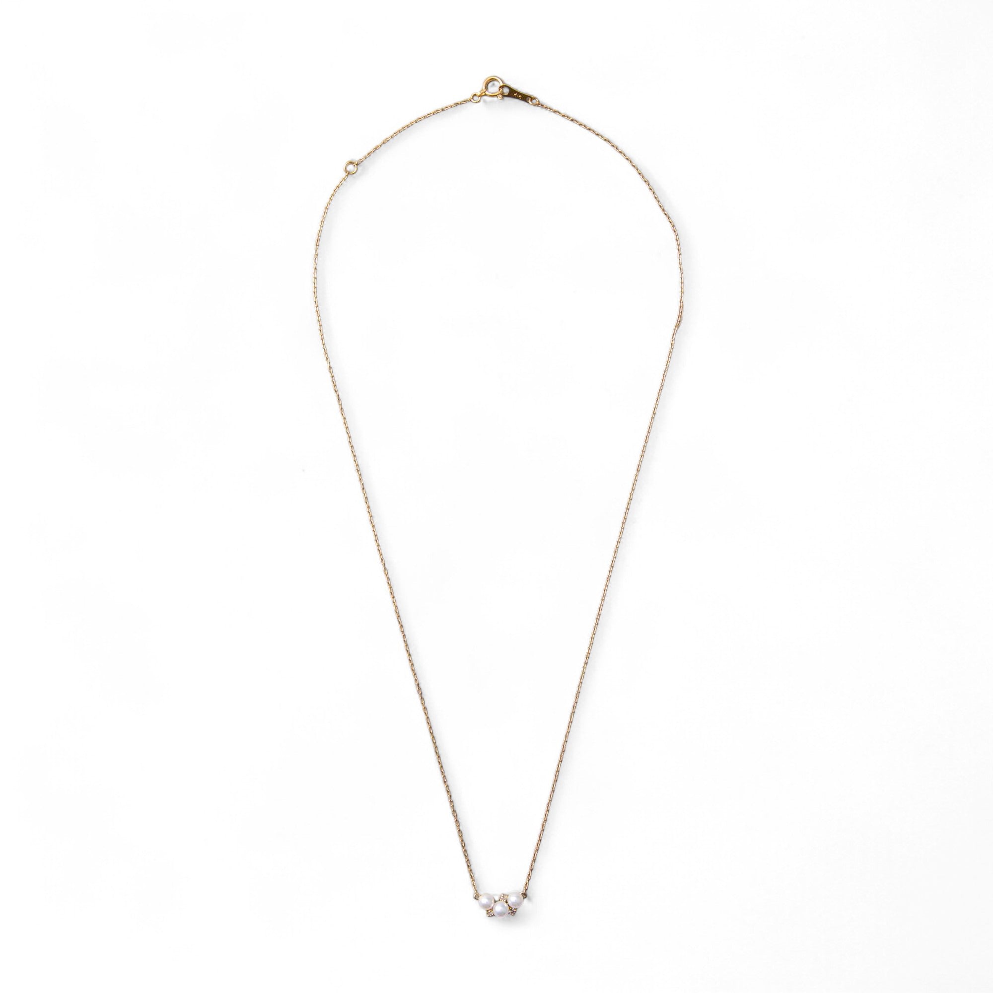 Petit Claire 阿古屋珍珠吊飾 3.0–3.5 mm K18WG/YG