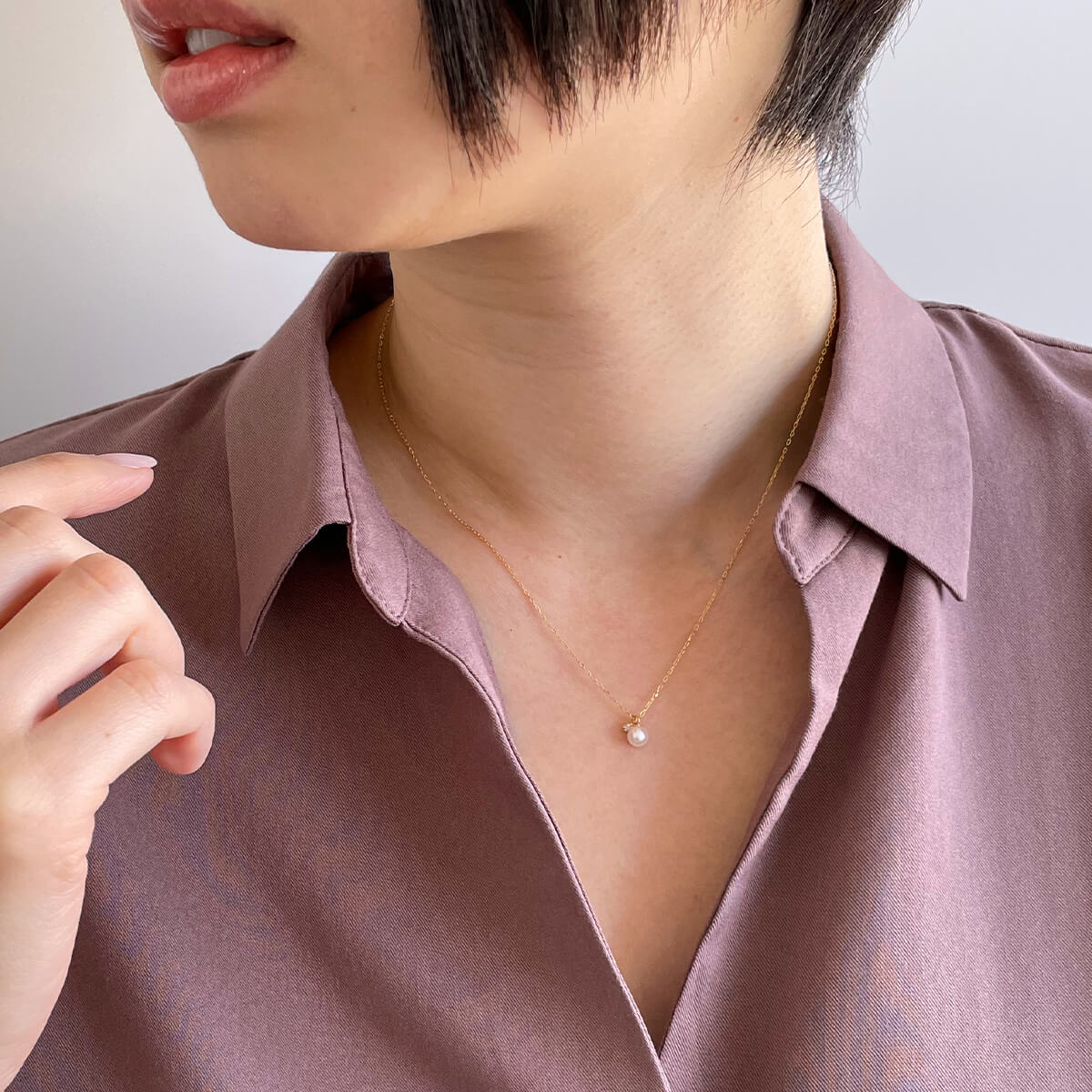 Felice Akoya 珍珠吊坠 4.5–5.0 毫米 K18WG/K18YG