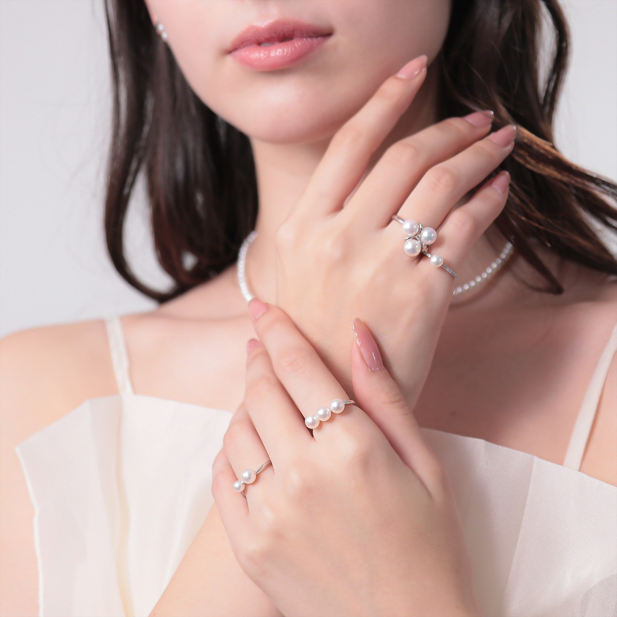 Carina Akoya Pearl Ring 5.5–6.0 mm K18WG/K18YG