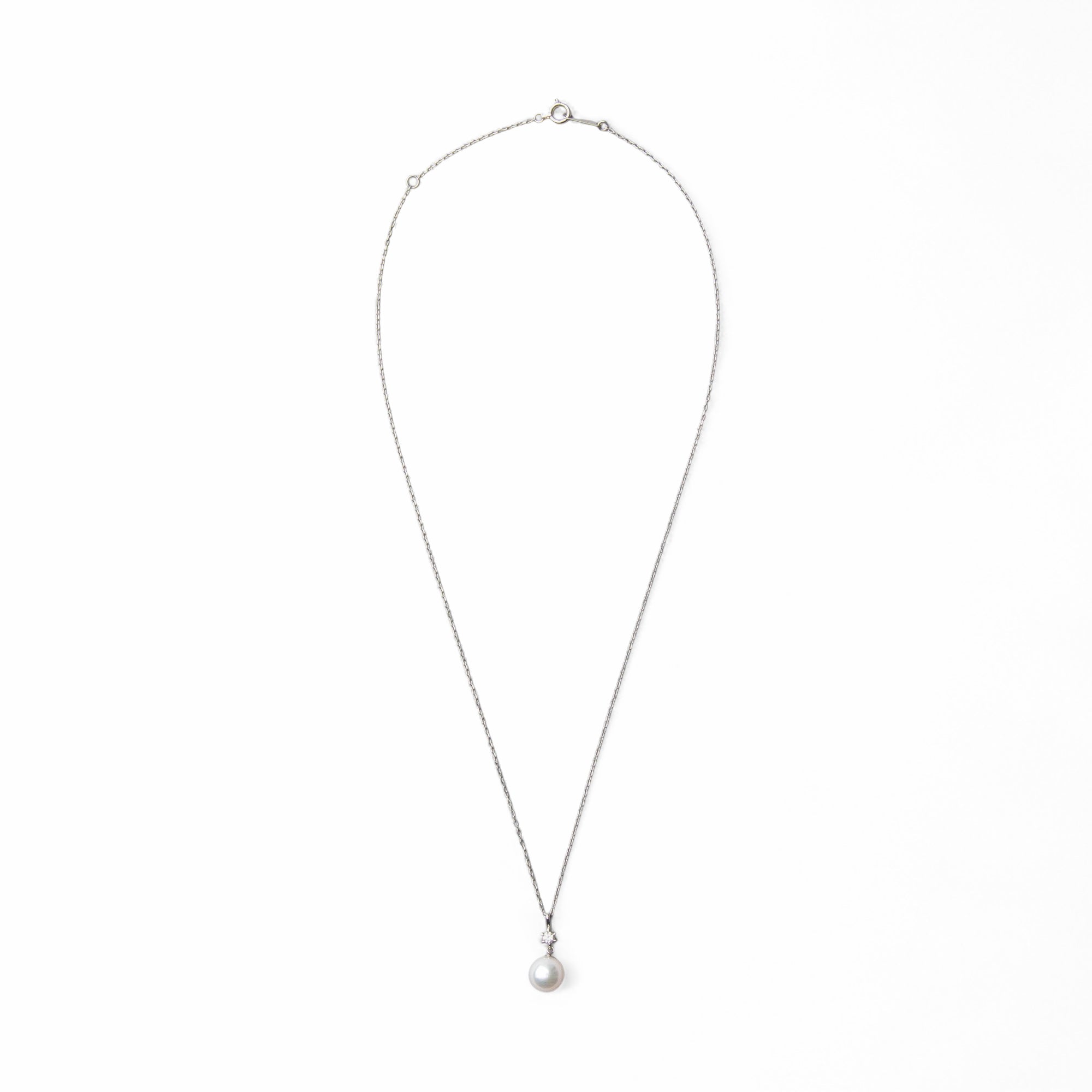 Akoya 珍珠吊坠 7.5-8.0 毫米 K18WG/K18YG