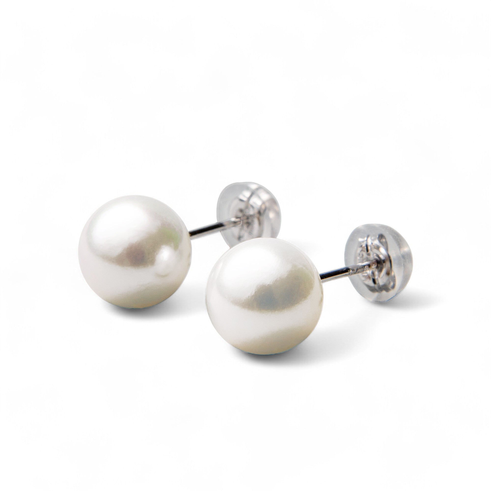 Akoya Pearl Stud Earrings 8.0–8.5mm PT900