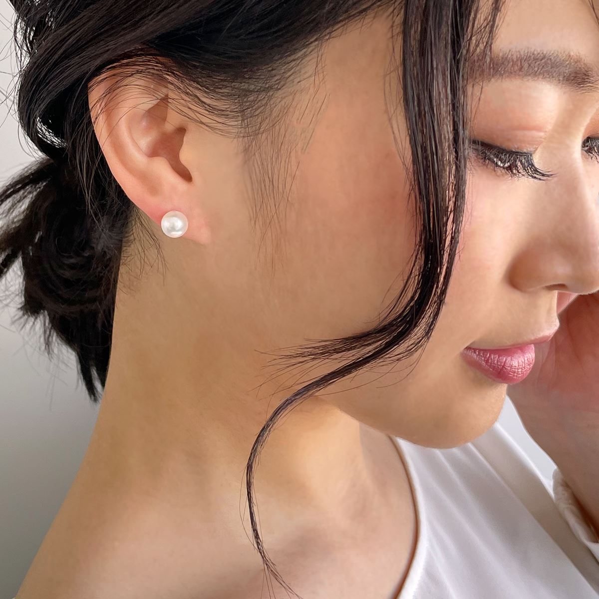 阿古屋珍珠耳環 8.0–8.5 mm PT900